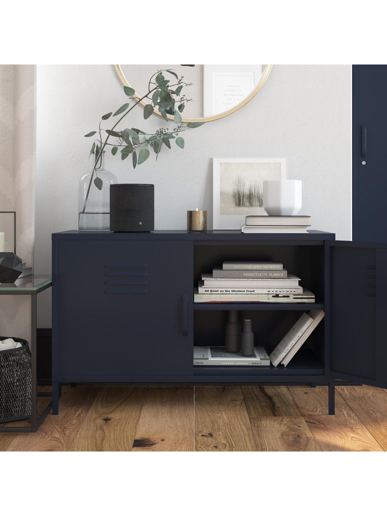 Image 6 of 6 of Dorel Home Bradford 2 Door Metal Accent Cabinet