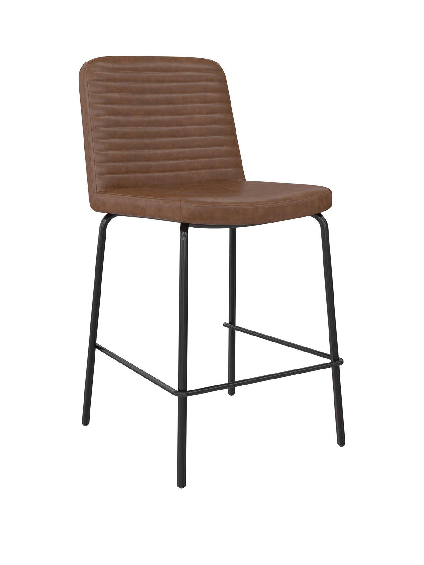 Image 2 of 6 of Dorel Home Corey Counter Stool Camel Faux Leather