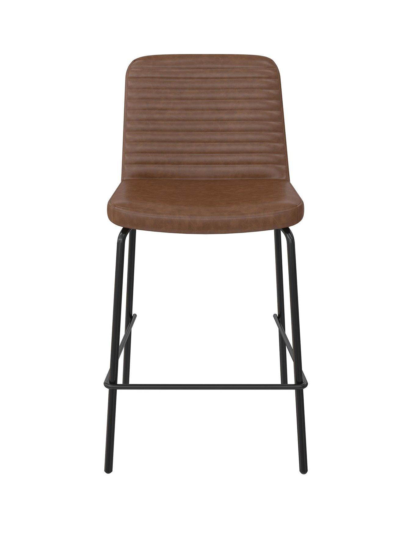 Image 3 of 6 of Dorel Home Corey Counter Stool Camel Faux Leather