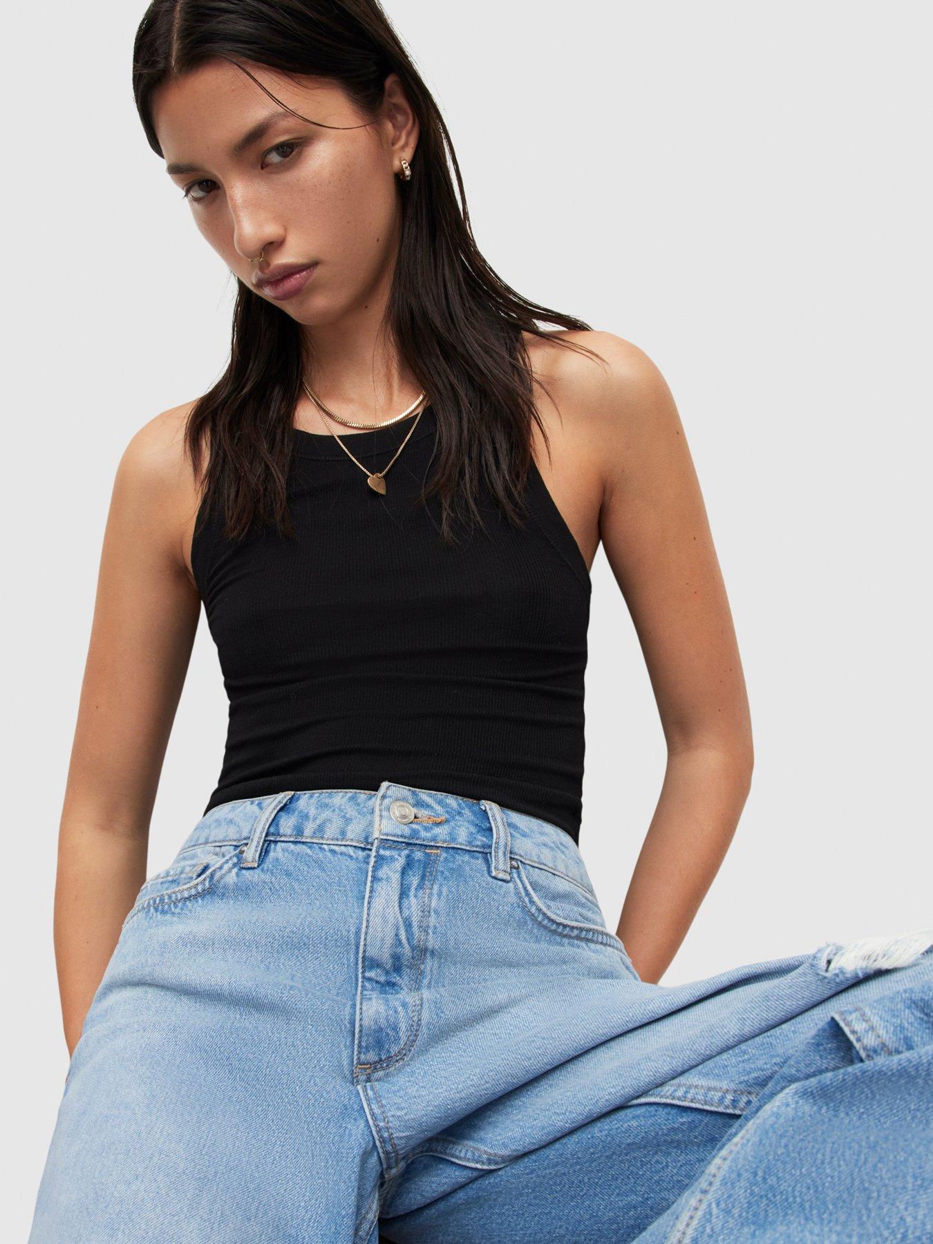 Image 4 of 6 of AllSaints Rina Tank Top - Black