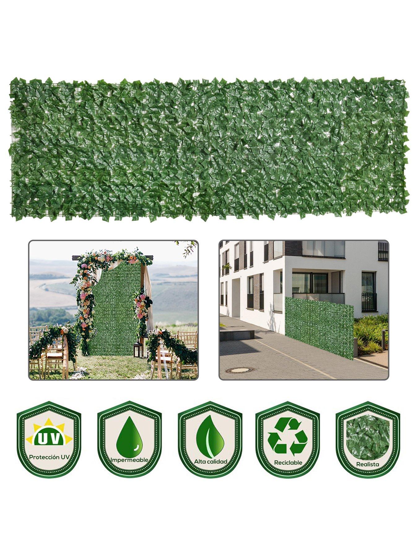 Image 6 of 6 of OutSunny Outsunny Artificial Leaf Garden Screen Panel