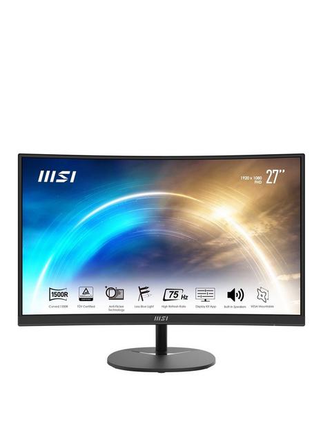 msi-pro-mp271c-27-inch-full-hd-75hz-1ms-amd-freesync-1500r-curved-console-gaming-monitor