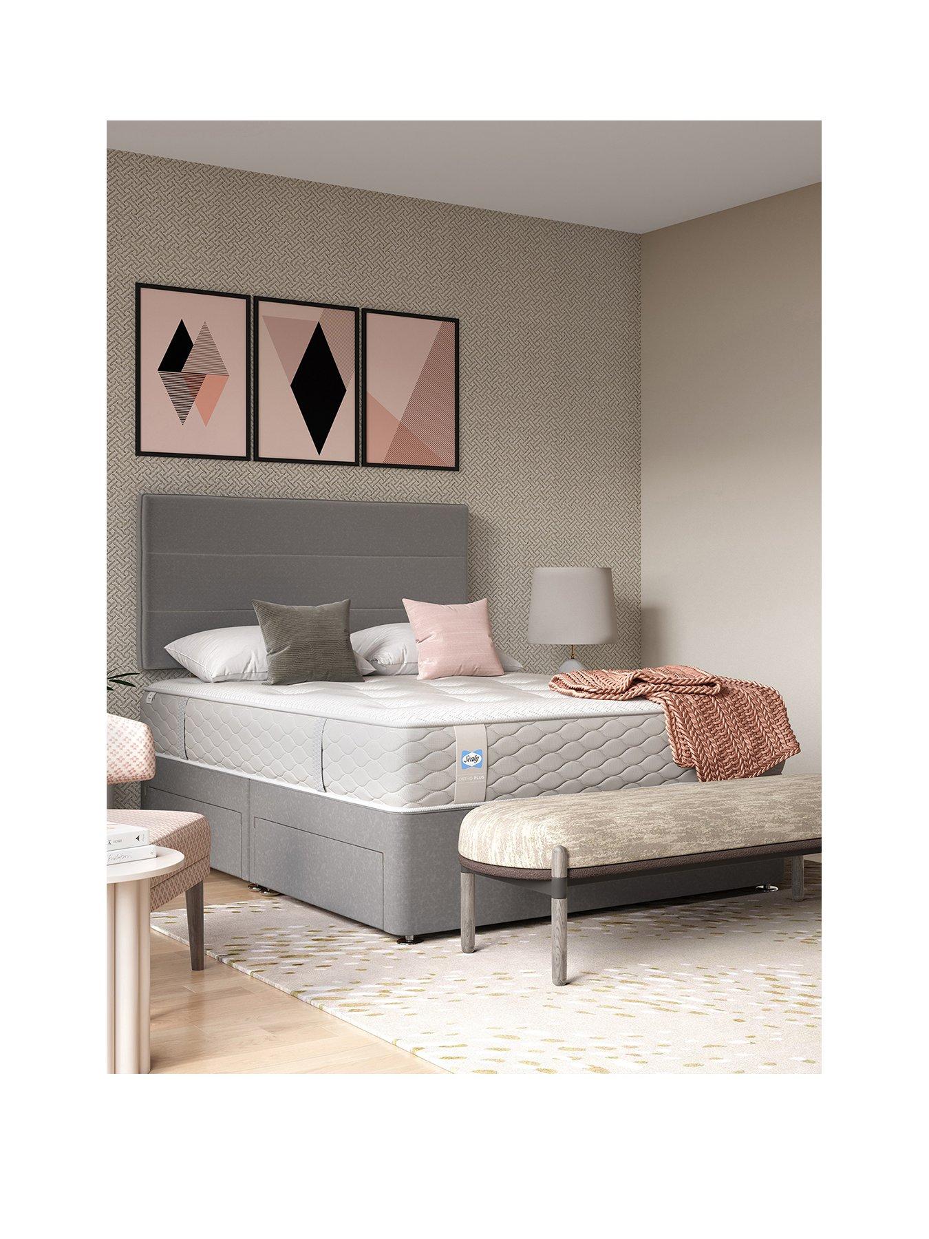 Details about   12" Double Sided Grey Tufted Memory Foam Orthopaedic Mattress Turnable Mattress 
