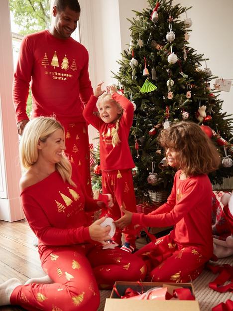 very-man-mens-gold-print-soft-touch-matching-family-christmas-pyjamas-rednbsp
