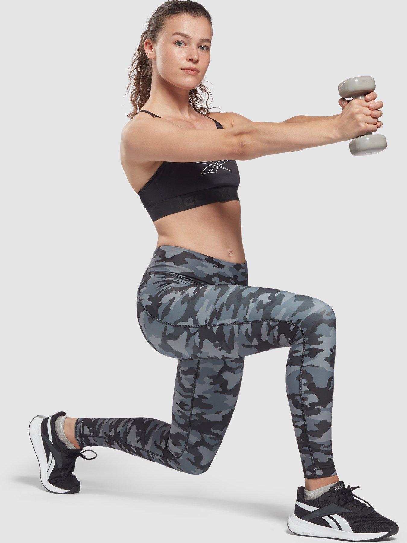 Reebok Lux Bold Camo Leggings - Black