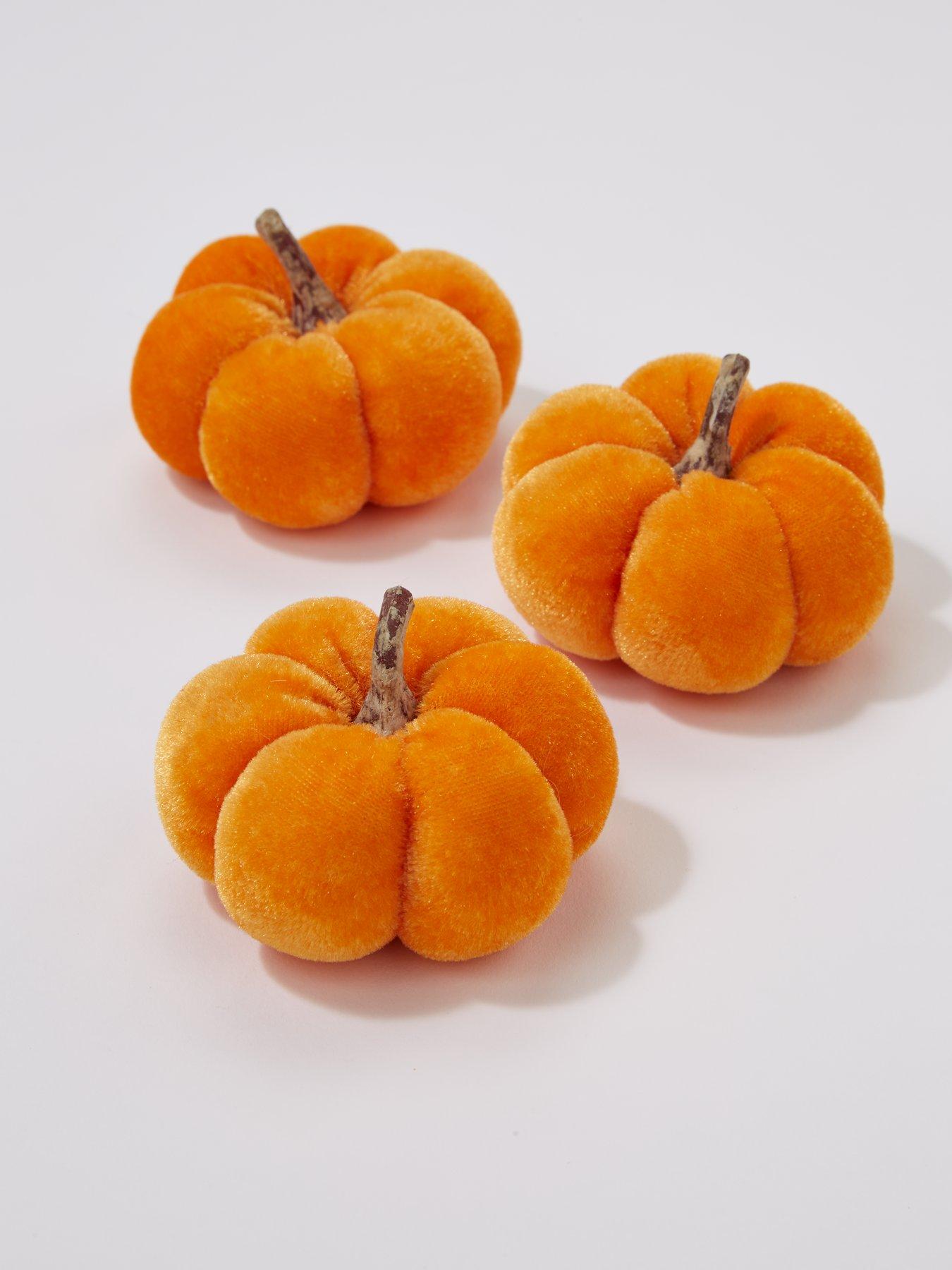 heaven-sends-set-of-3-orange-velvet-pumpkin-autumnhalloween-decorationsstillFront