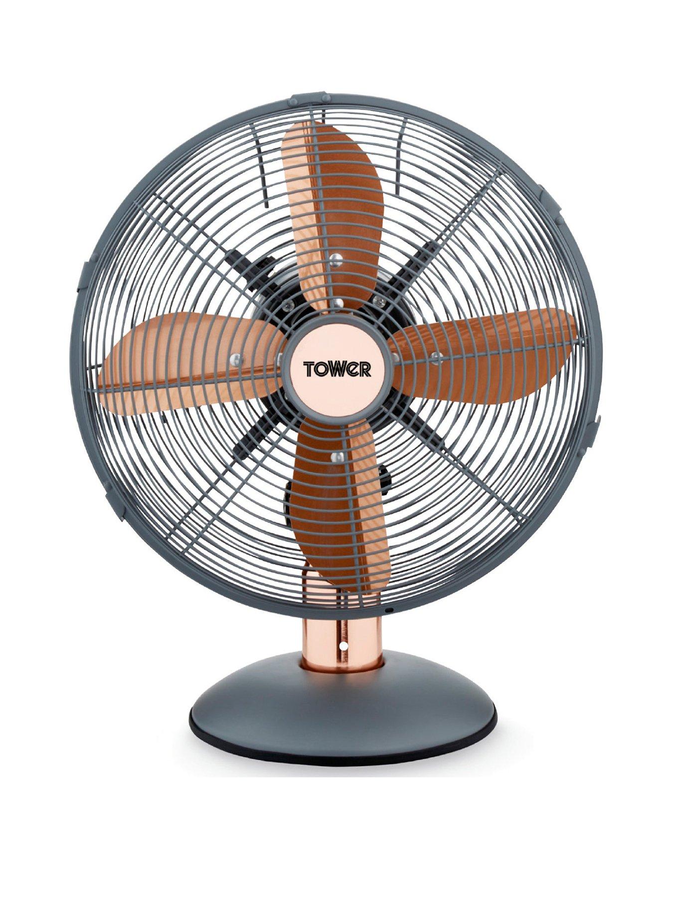 tower-cavaletto-12-inch-metal-desk-fan-greynbsp-rose-goldfront