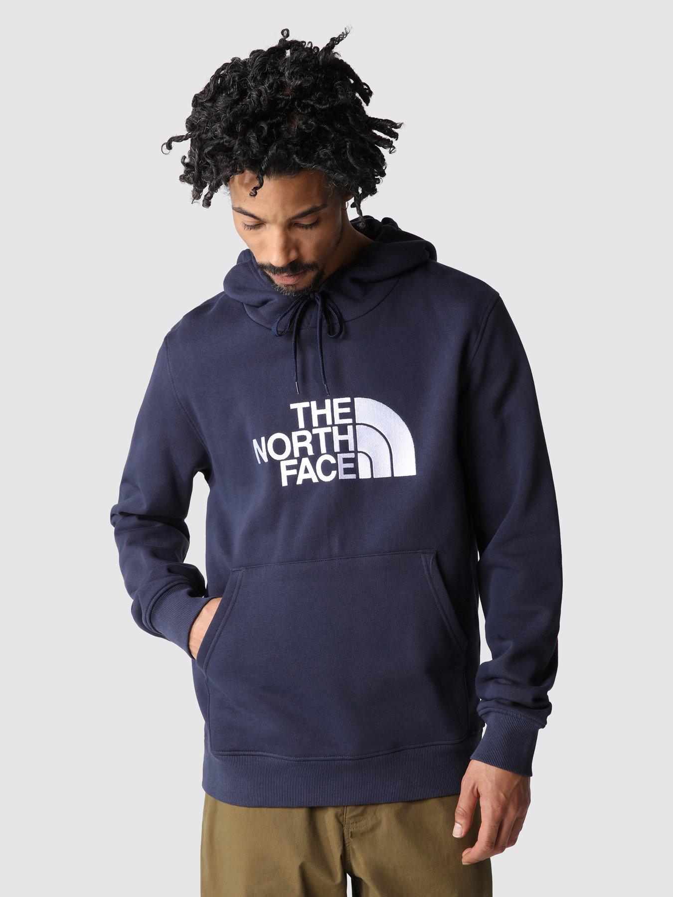 Blue north face store hoodie mens