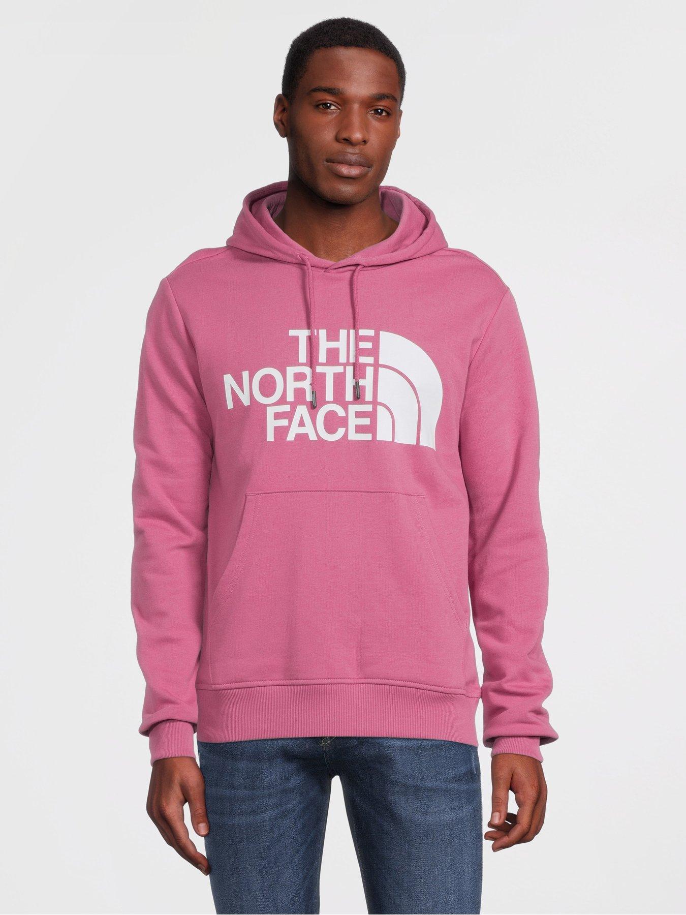 Pink north face clearance hoodie