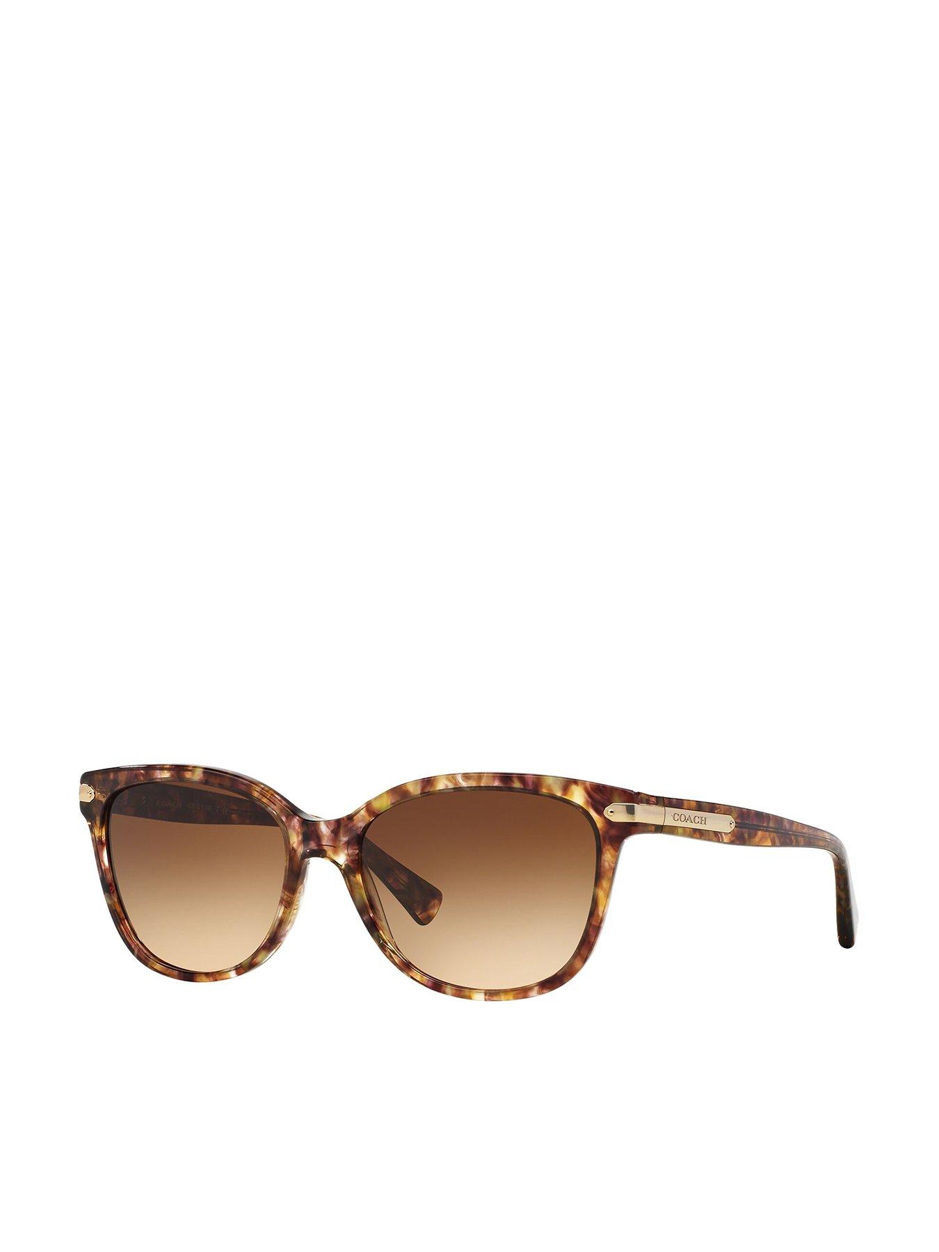 Image 1 of 4 of COACH Cat Eye Gradient Lens Sunglasses - Light Brown