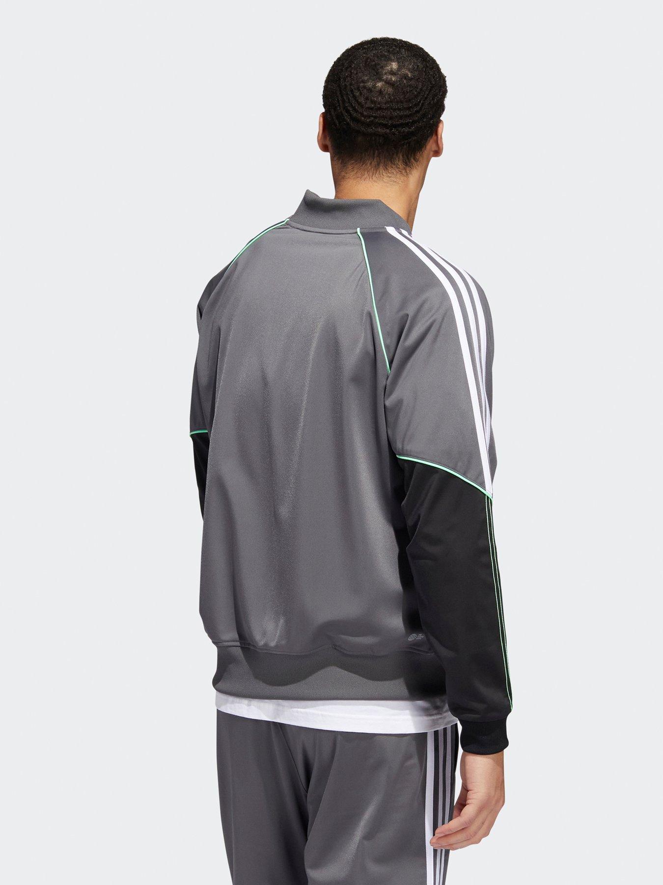 Adidas originals superstar track top grey sale