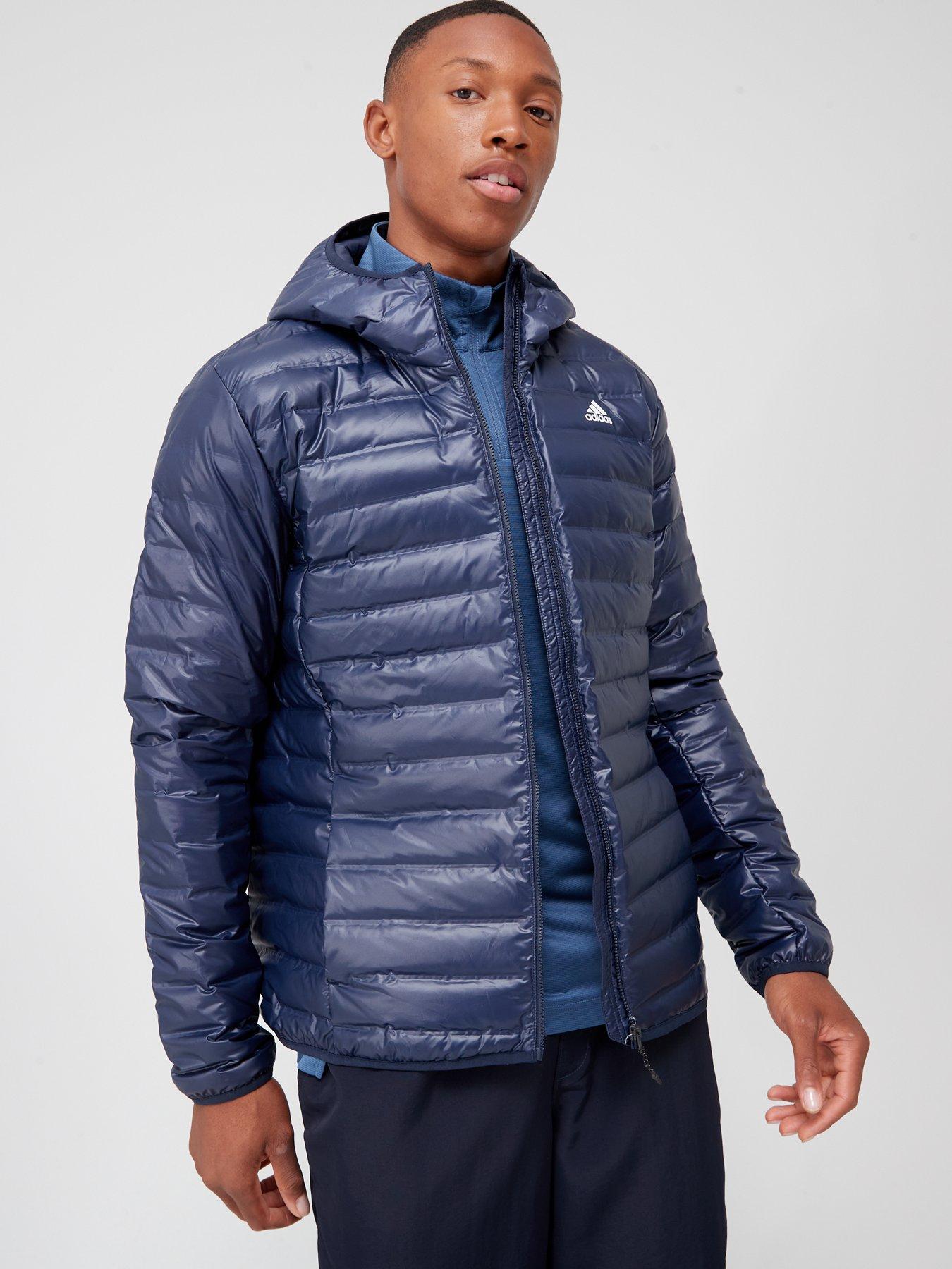 Adidas hooded shop down jacket