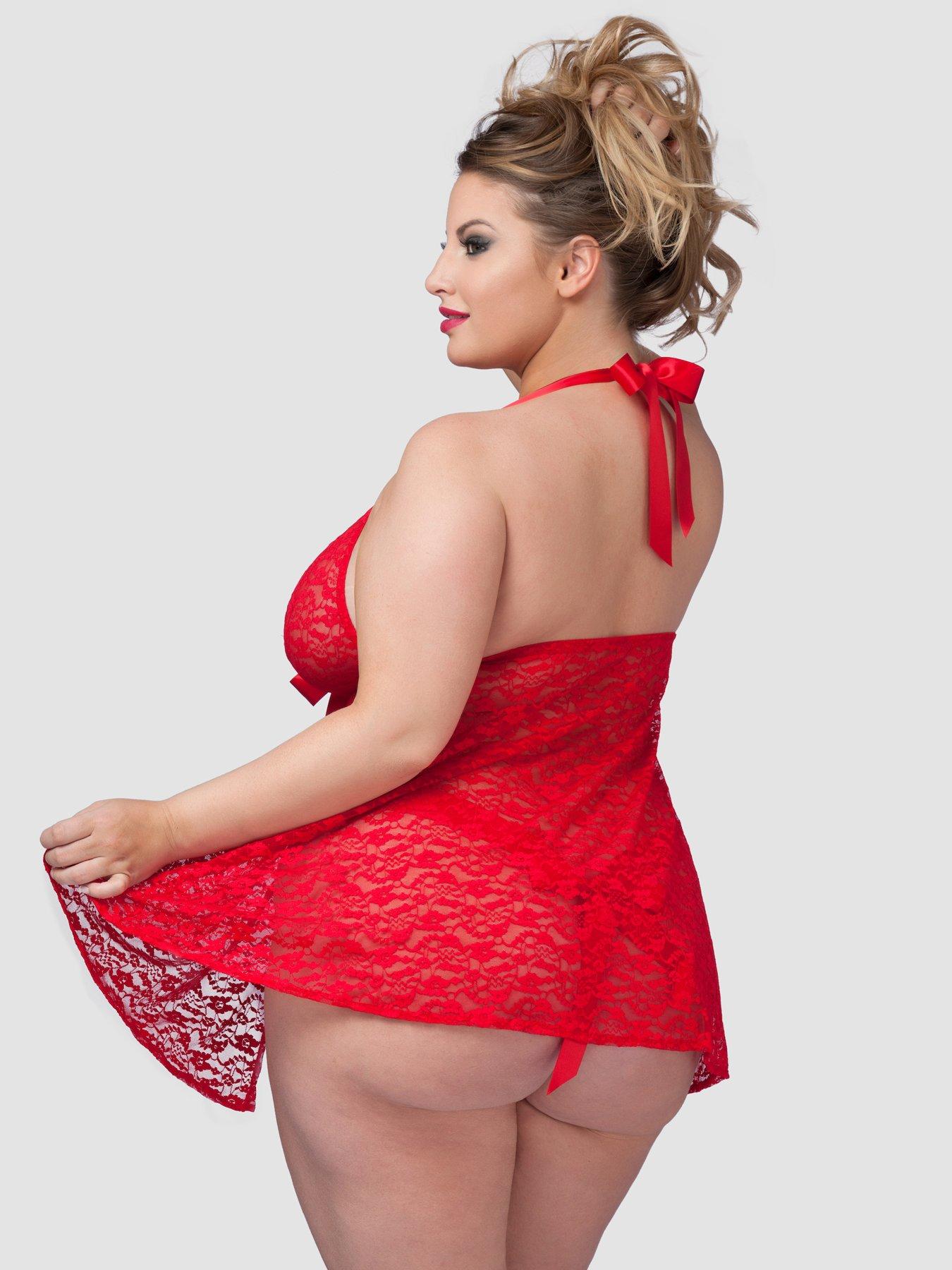 lovehoney-lovehoney-plus-size-unwrap-me-red-lace-babydoll-redstillFront