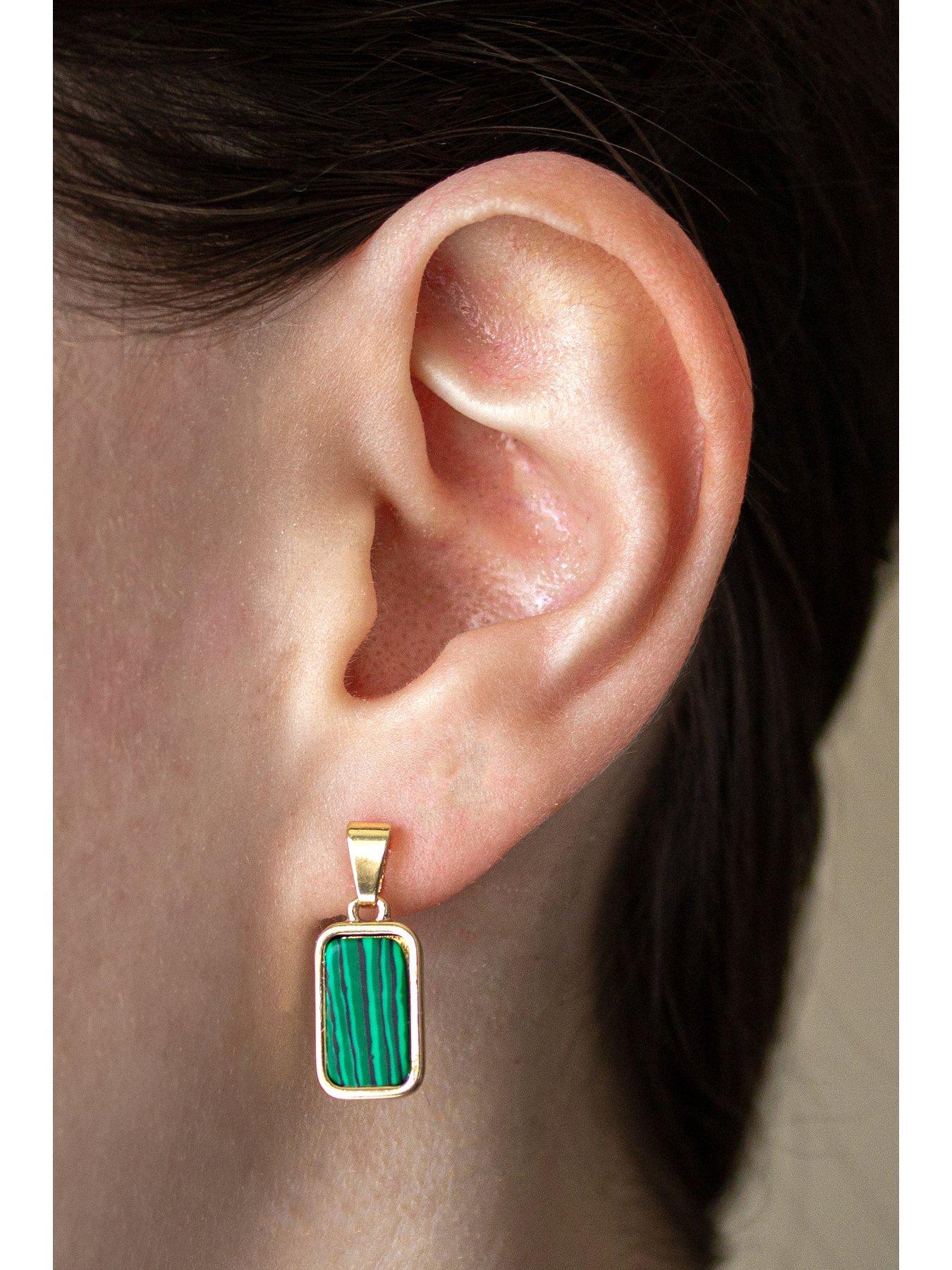 gold-plated-created-malachite-stone-drop-earringsstillFront