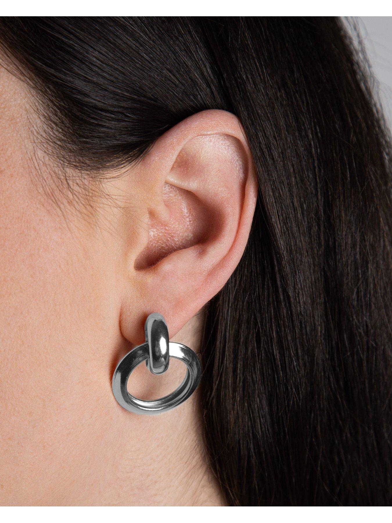 silver-plated-drop-hoop-earringsstillFront