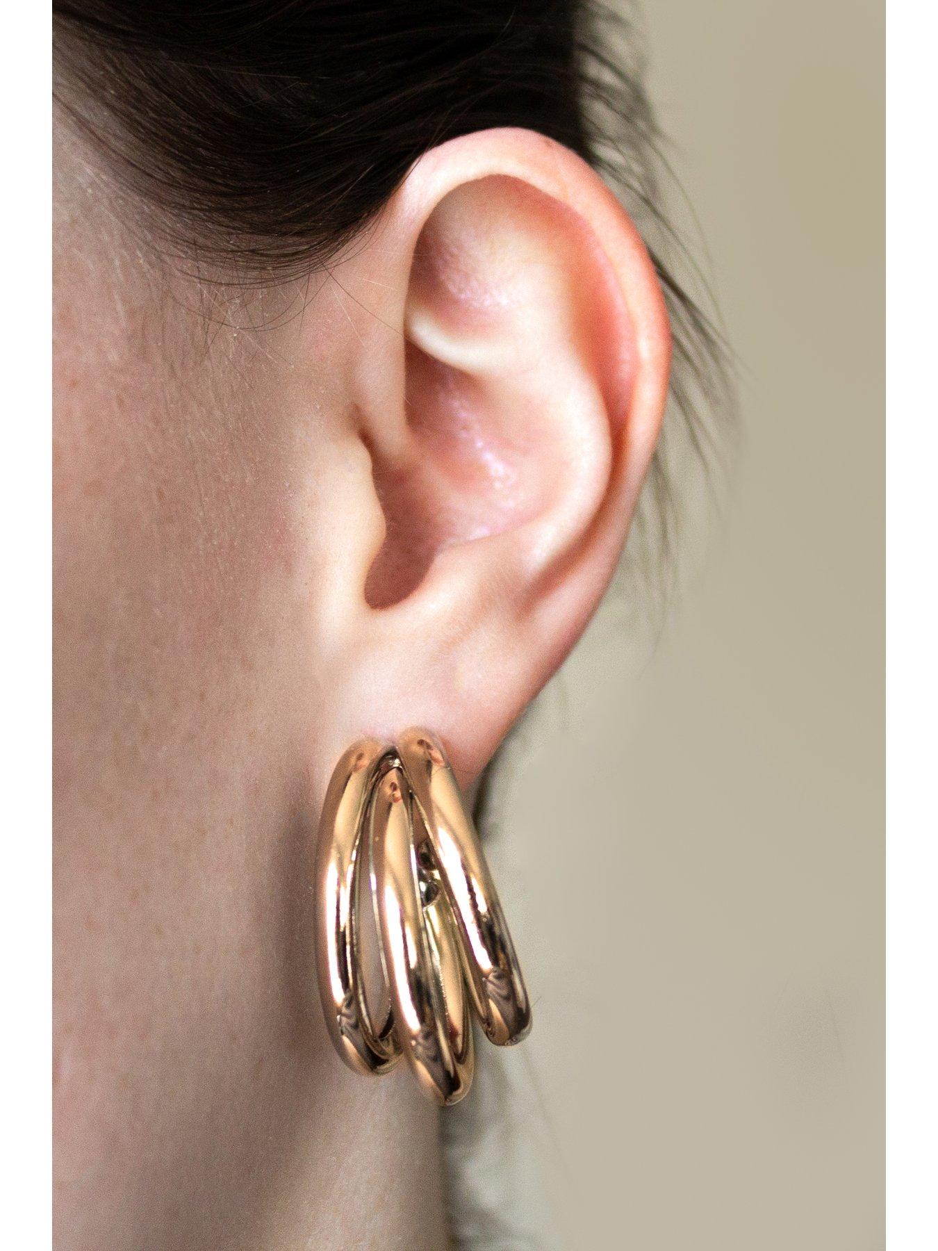 the-love-collection-gold-plated-double-stud-hoopsstillFront