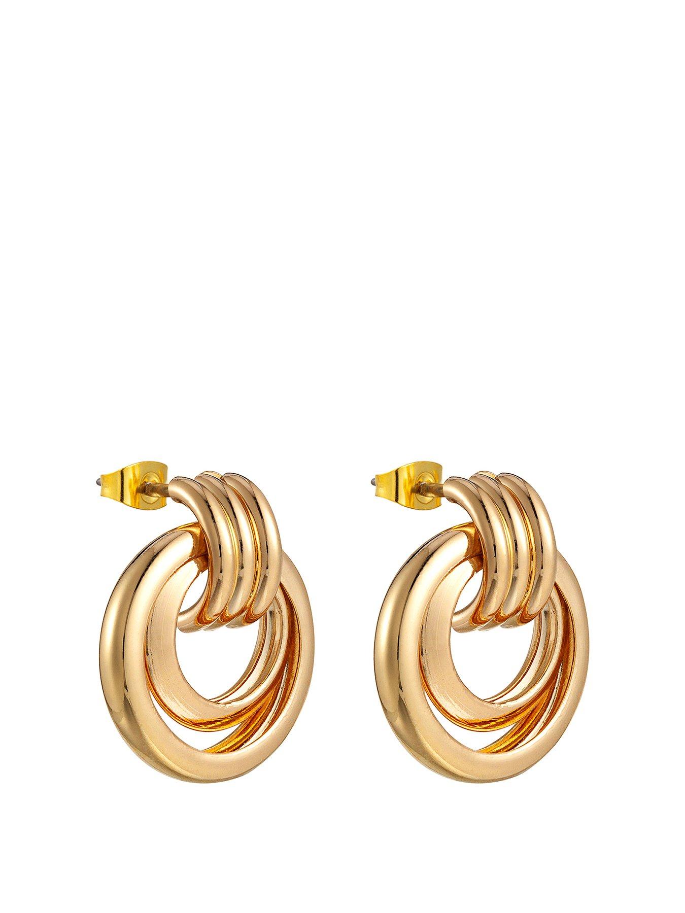 gold-plated-statement-drop-hoop-earrings