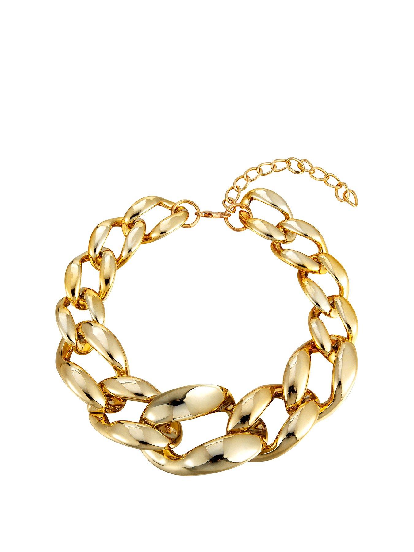 Chunky gold statement on sale necklace