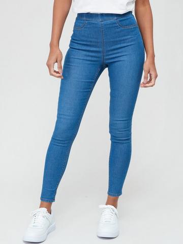 Women's Jeans High-Waisted Jeggings Without Pocket Jeans for Women (Color :  Light Wash, Size : 25) at  Women's Jeans store