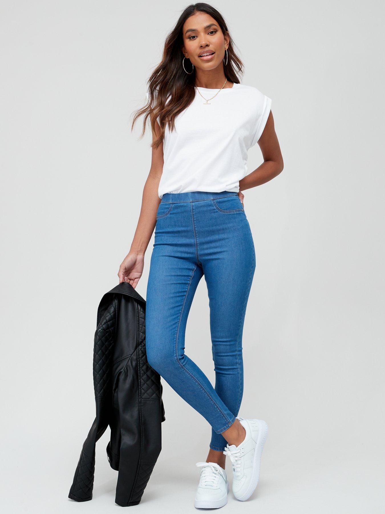 Image 3 of 6 of The Very Collection Short Essential Jegging - Midi Wash