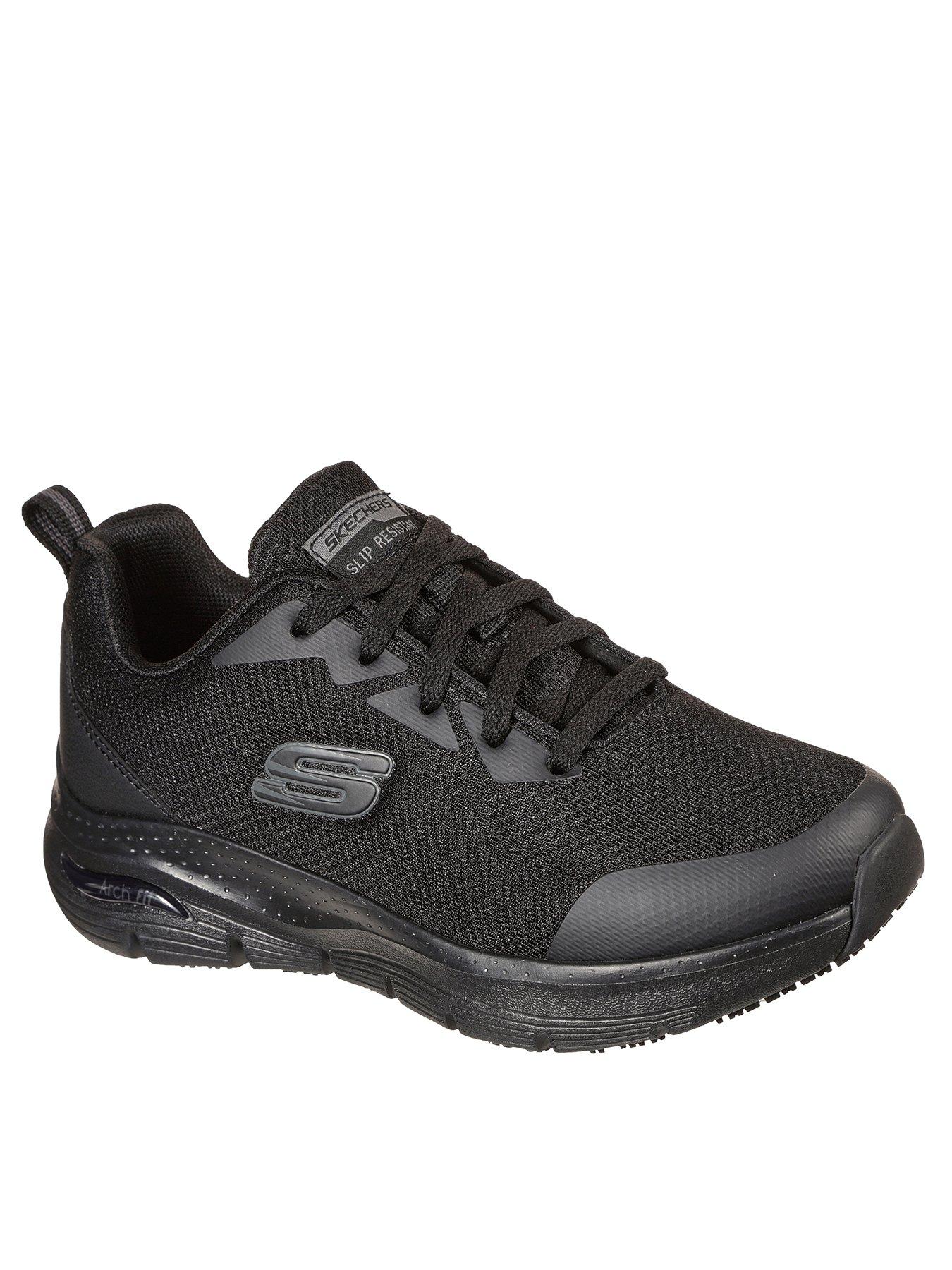 segmento Grafico aleatorio Skechers Arch Fit Sr Lace Up Athletic Workwear Trainers - Black | Very  Ireland