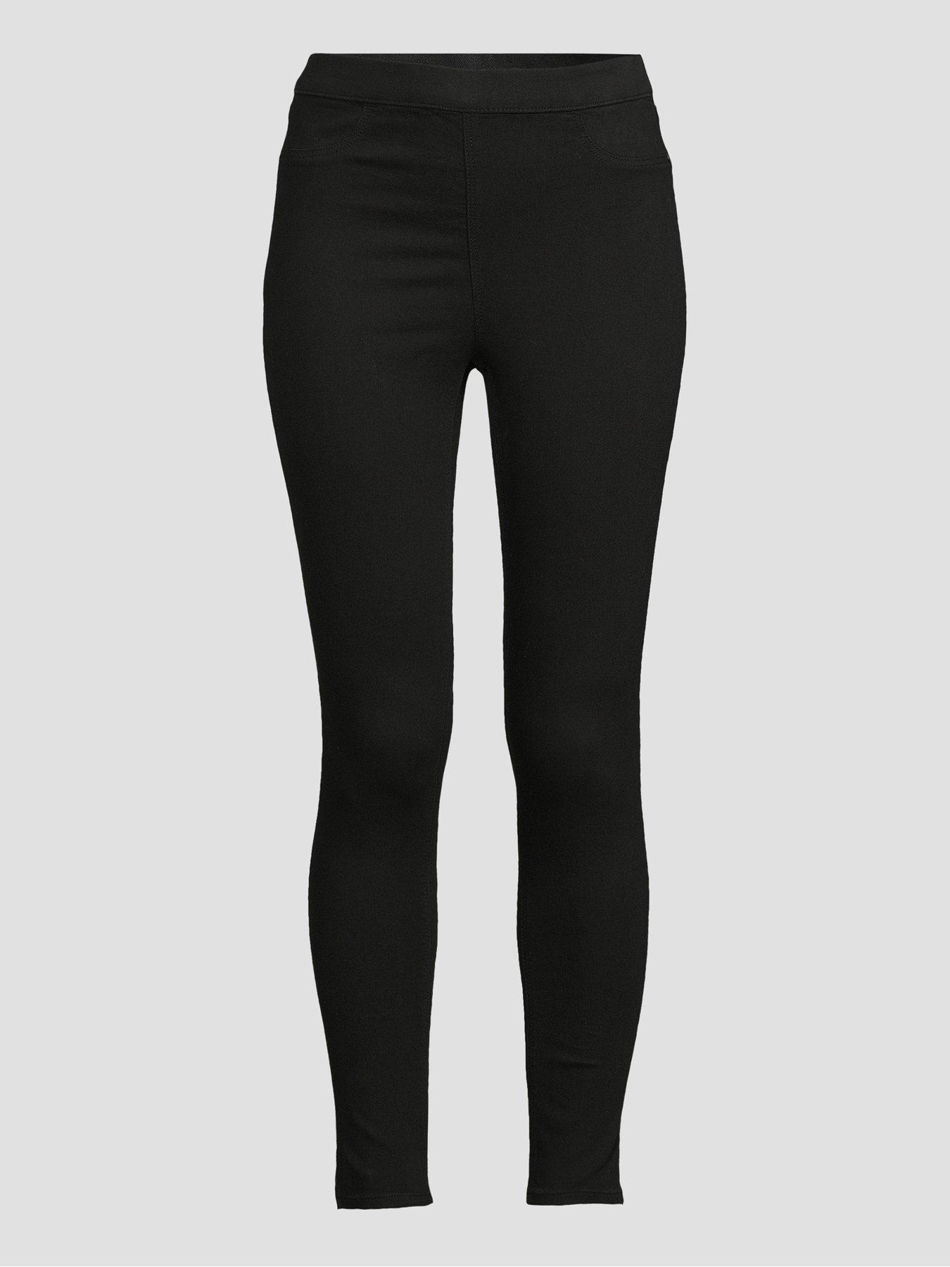 Image 7 of 7 of The Very Collection High Waist Denim Jeggings - Black