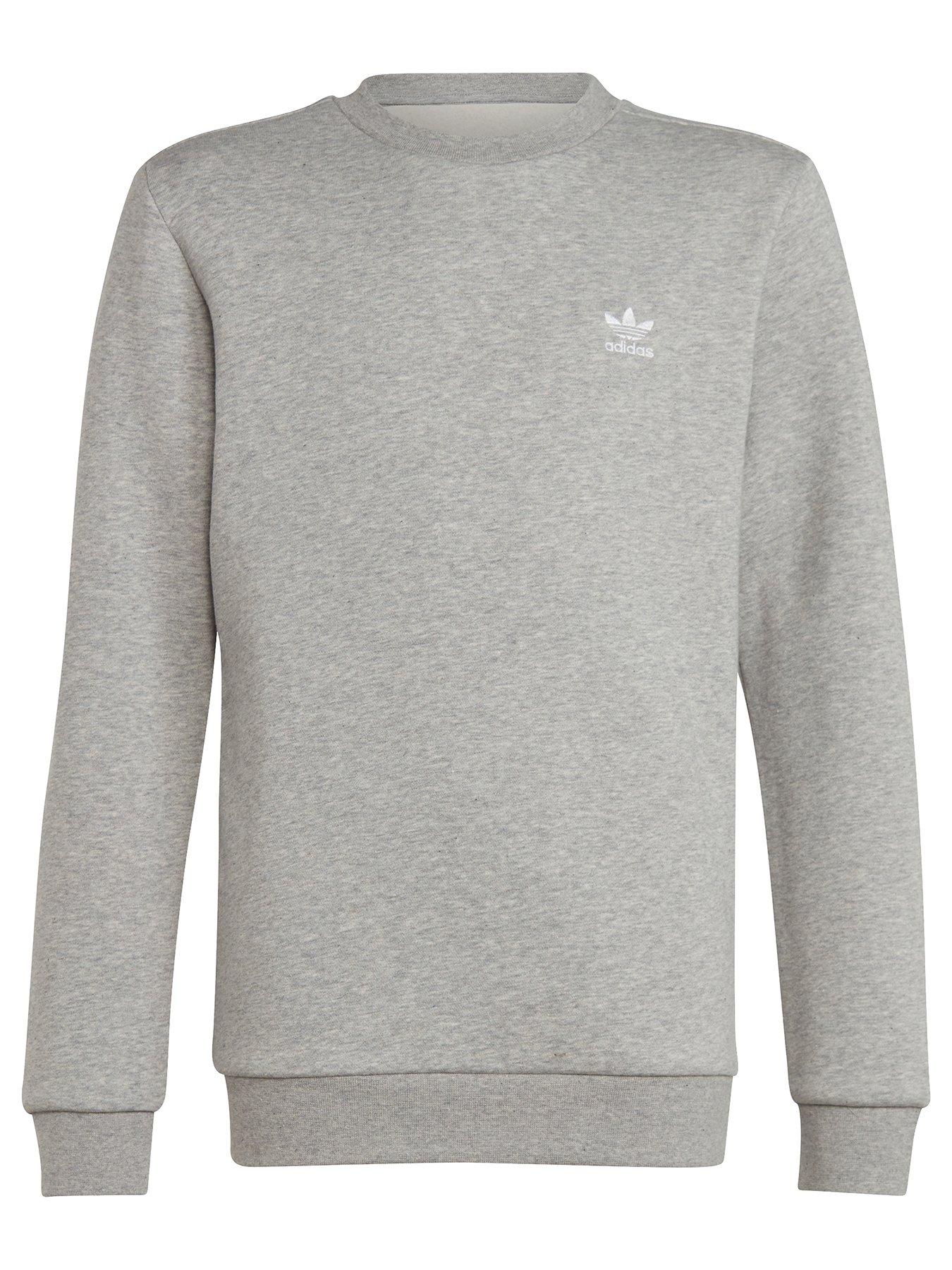 Adidas originals trefoil repeat crew sweatshirt junio store