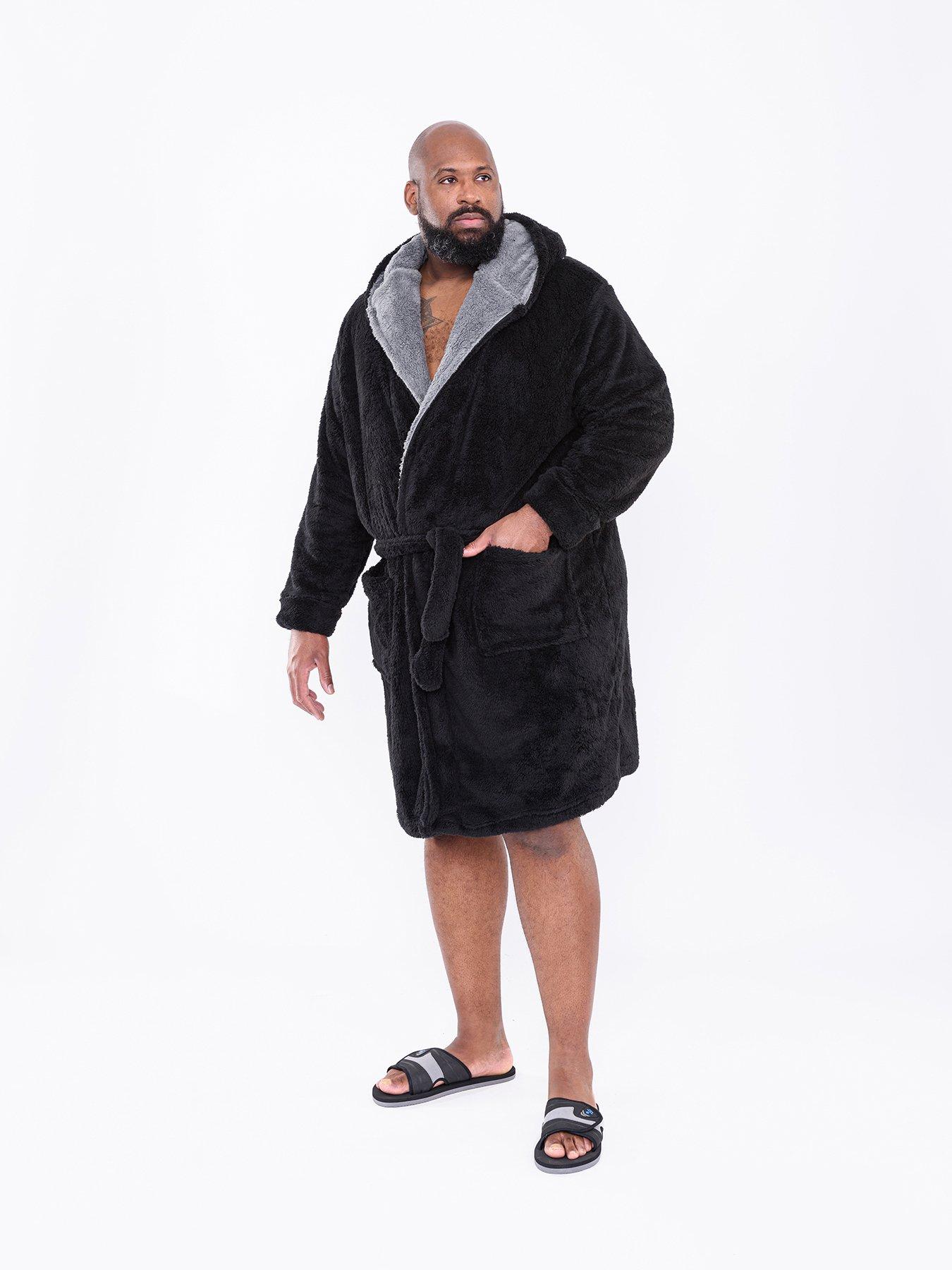 undefined Newquay 1 Super Soft Dressing Gown - Black