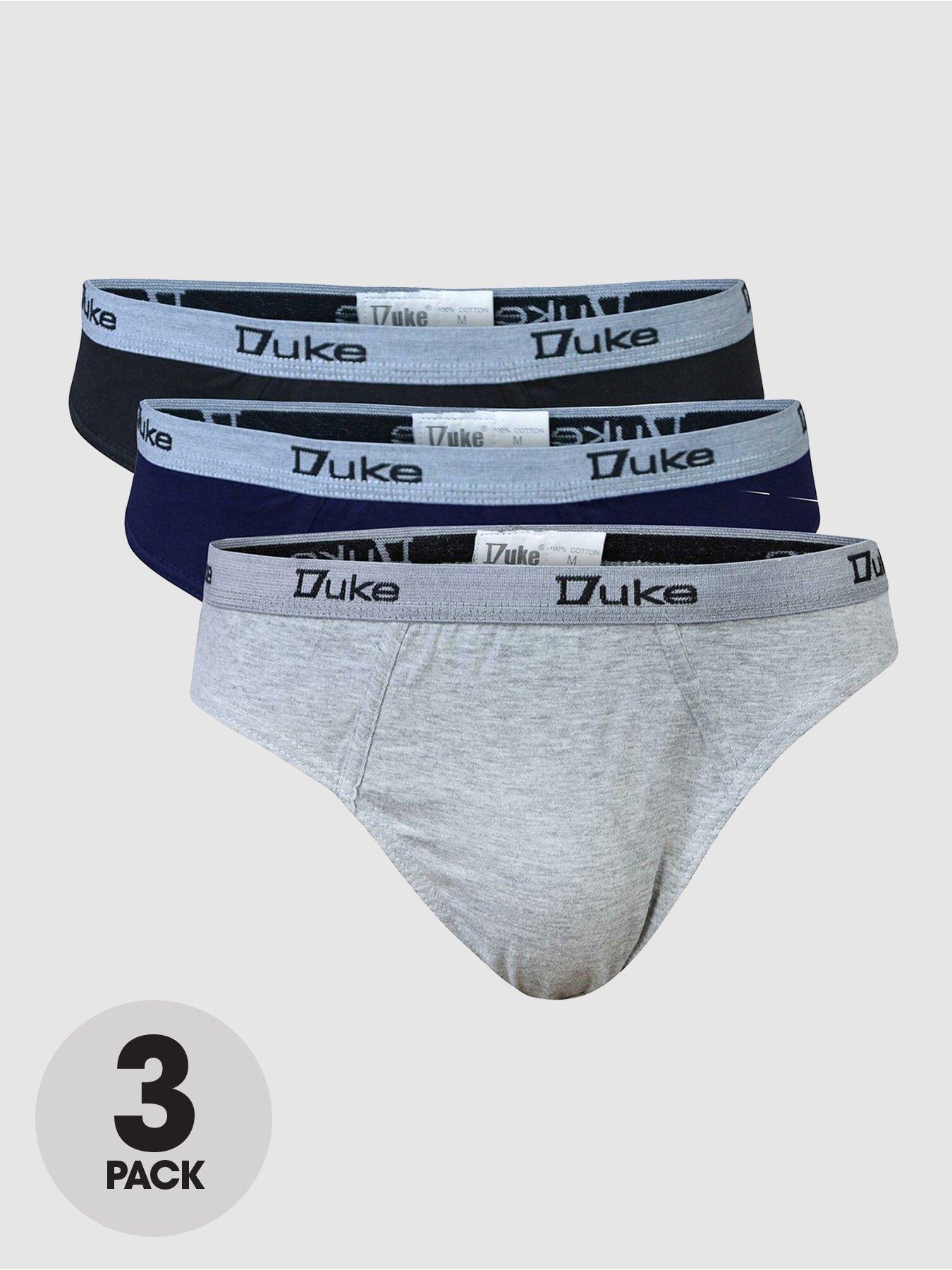 Image 1 of 2 of Duke London Pack Of Three Briefs - Black/Grey/Navy