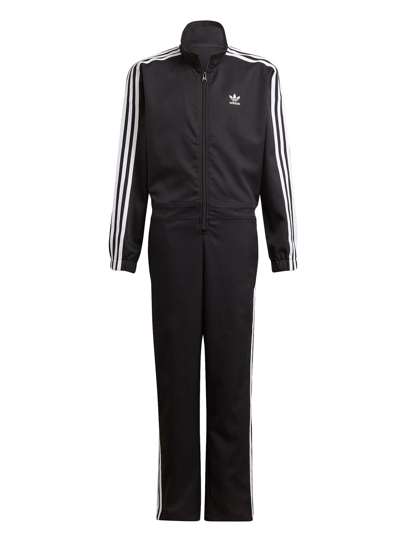 Adidas three hot sale stripe jumpsuit