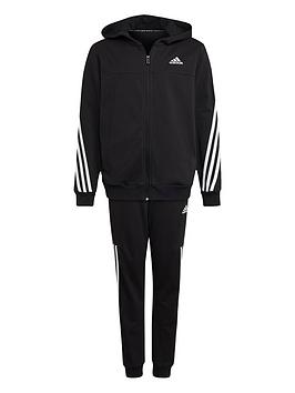 adidas-sportswear-junior-boys-3-stripe-full-zip-hood-tracksuit-black