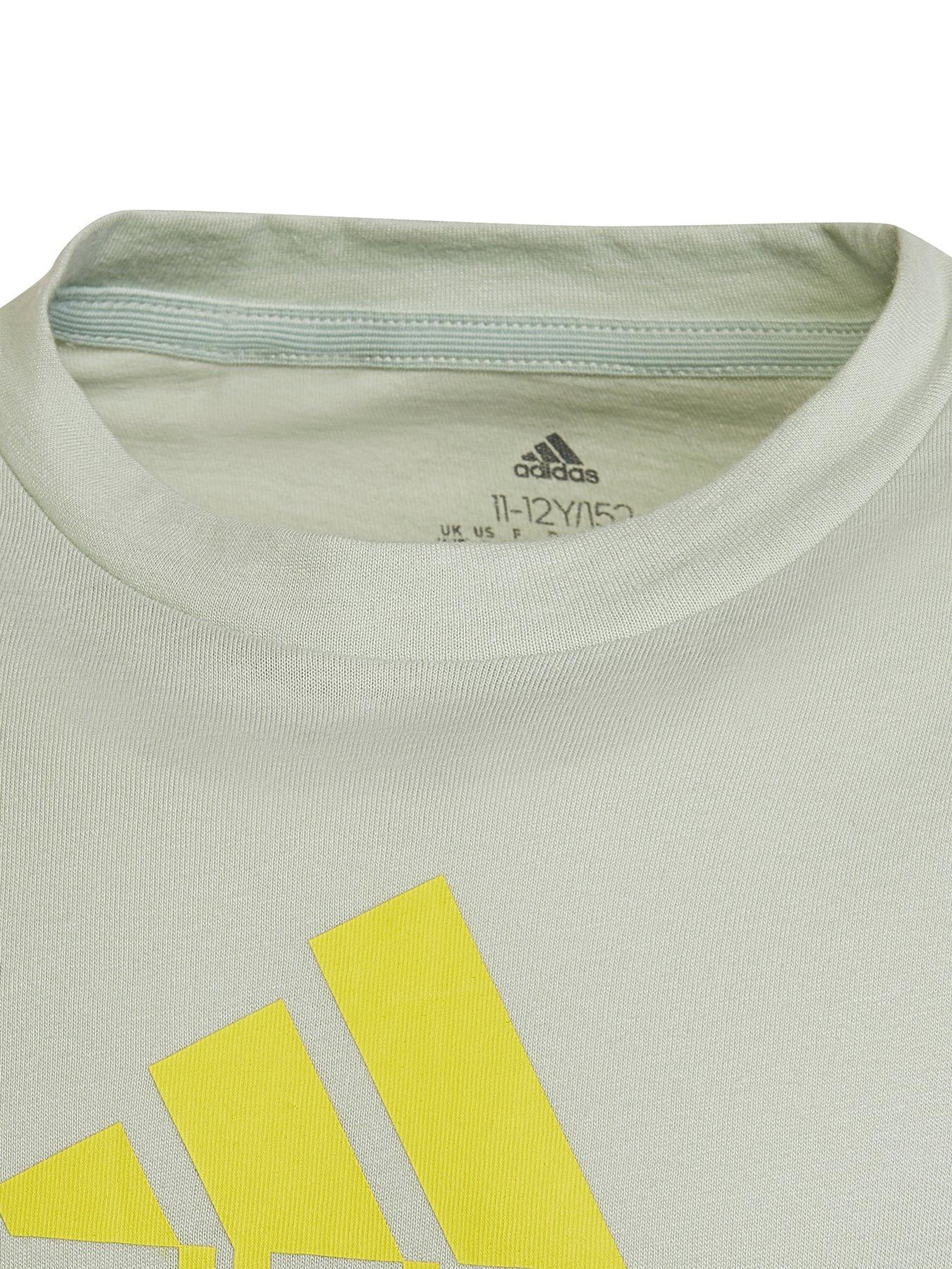 adidas-essentials-junior-kids-colourblock-short-sleeve-t-shirt-light-greenoutfit