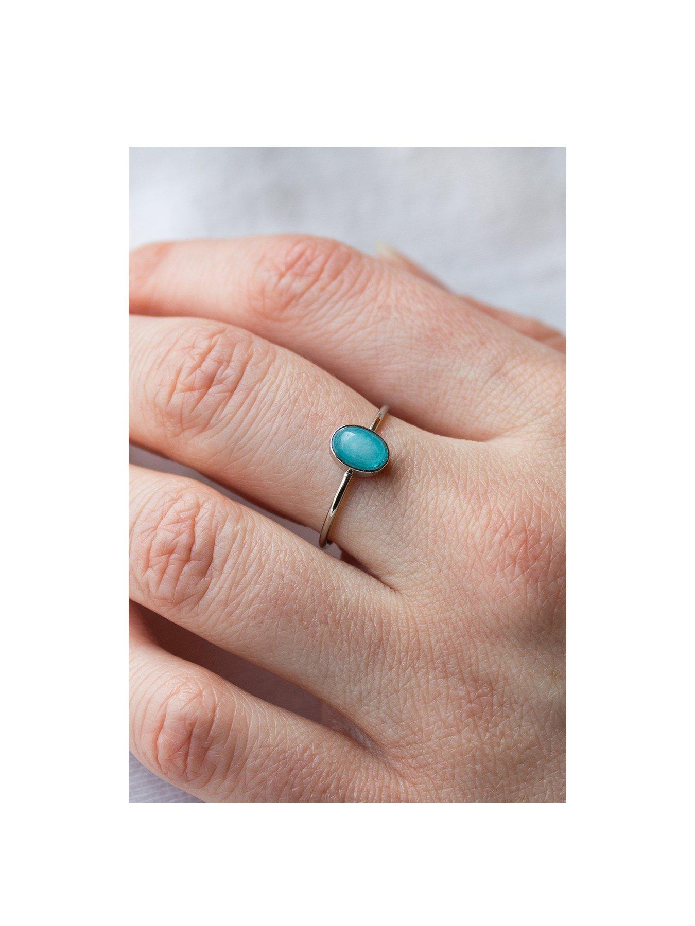 the-love-collection-silver-plated-oval-created-aquamarine-adjustable-ringstillFront