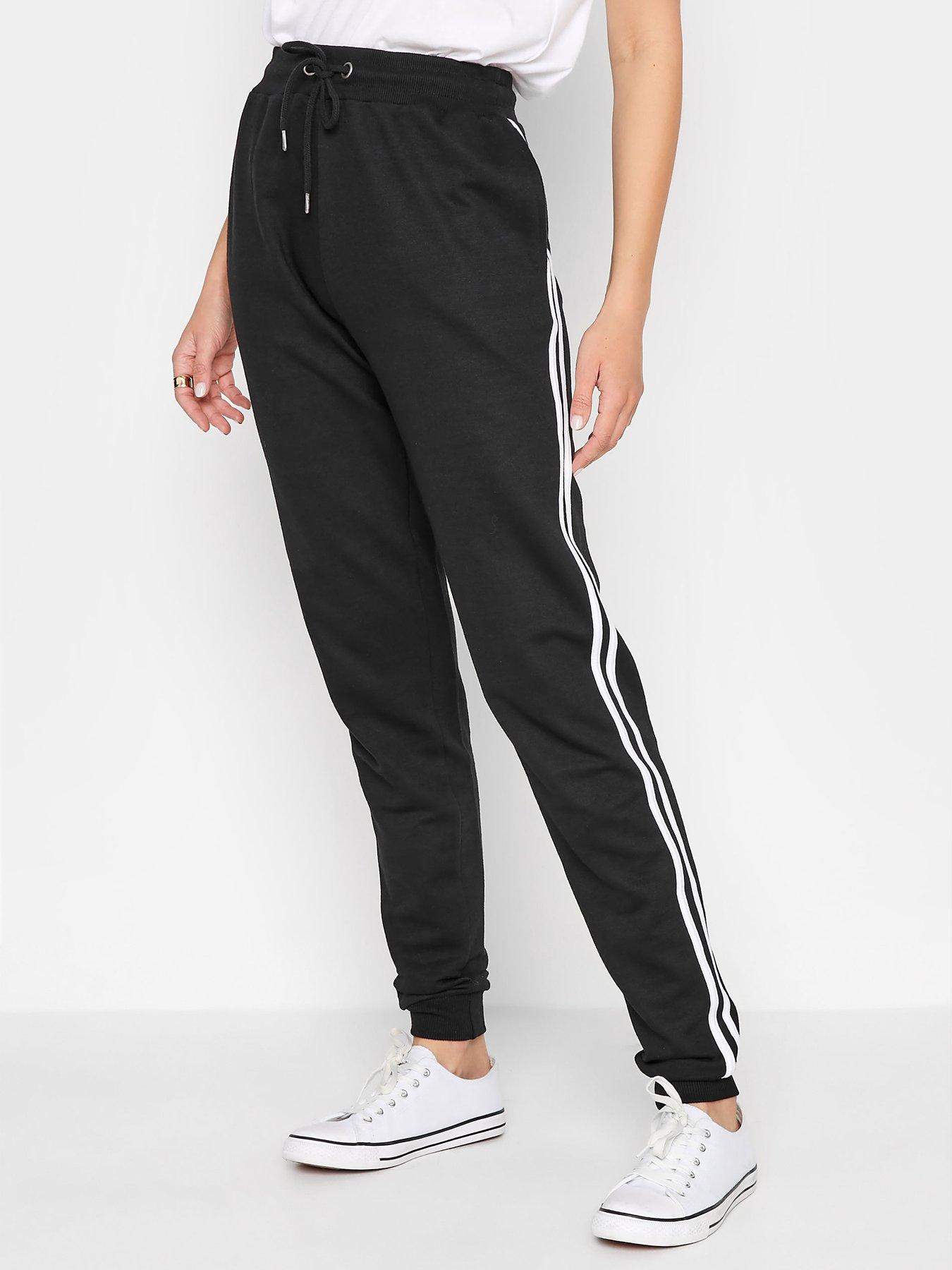 Long Tall Sally Long Tall Sally Tall Side Stripe Black Jogger 36in