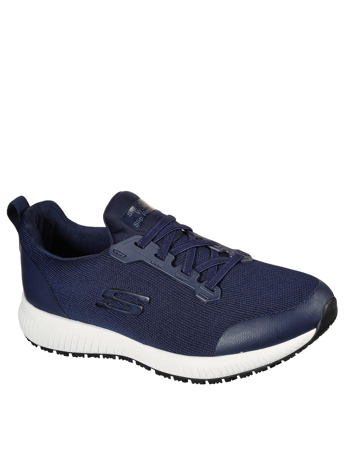 Image 1 of 4 of Skechers Squad Sr Slip On Athletic Workwear Trainer - Navy