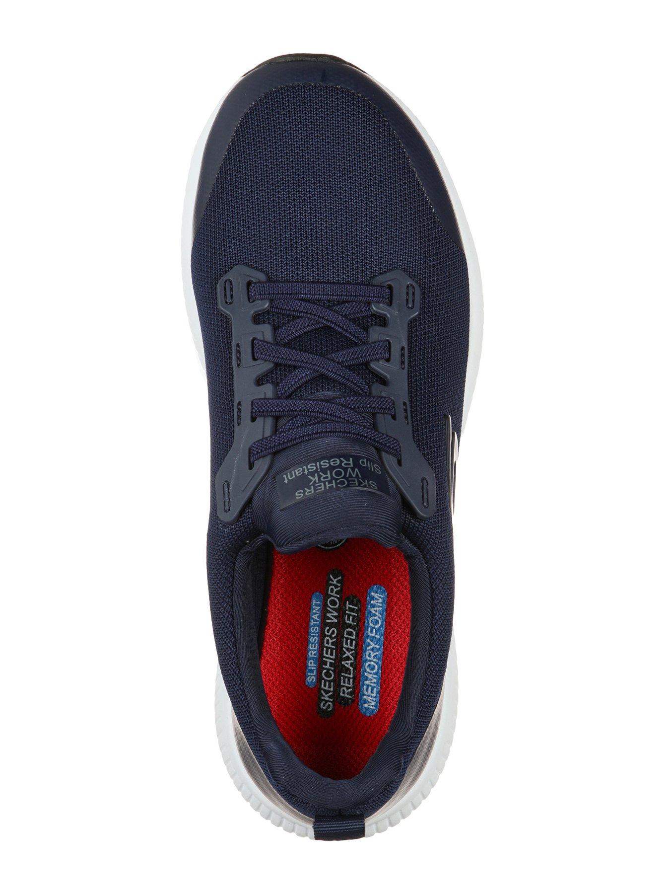 Image 3 of 4 of Skechers Squad Sr Slip On Athletic Workwear Trainer - Navy