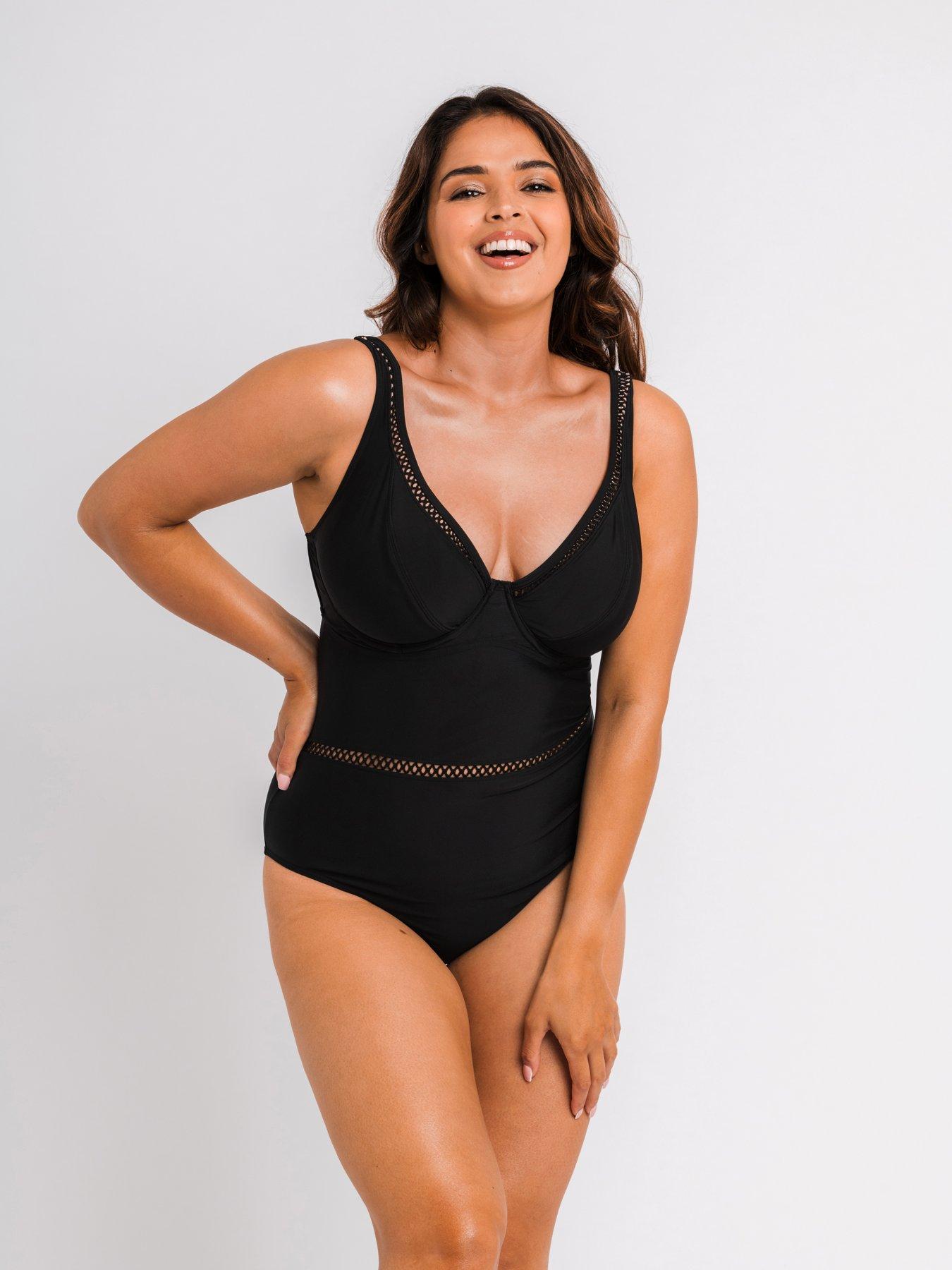 Curvy Kate Curvy Kate First Class Plunge Swimsuit Black