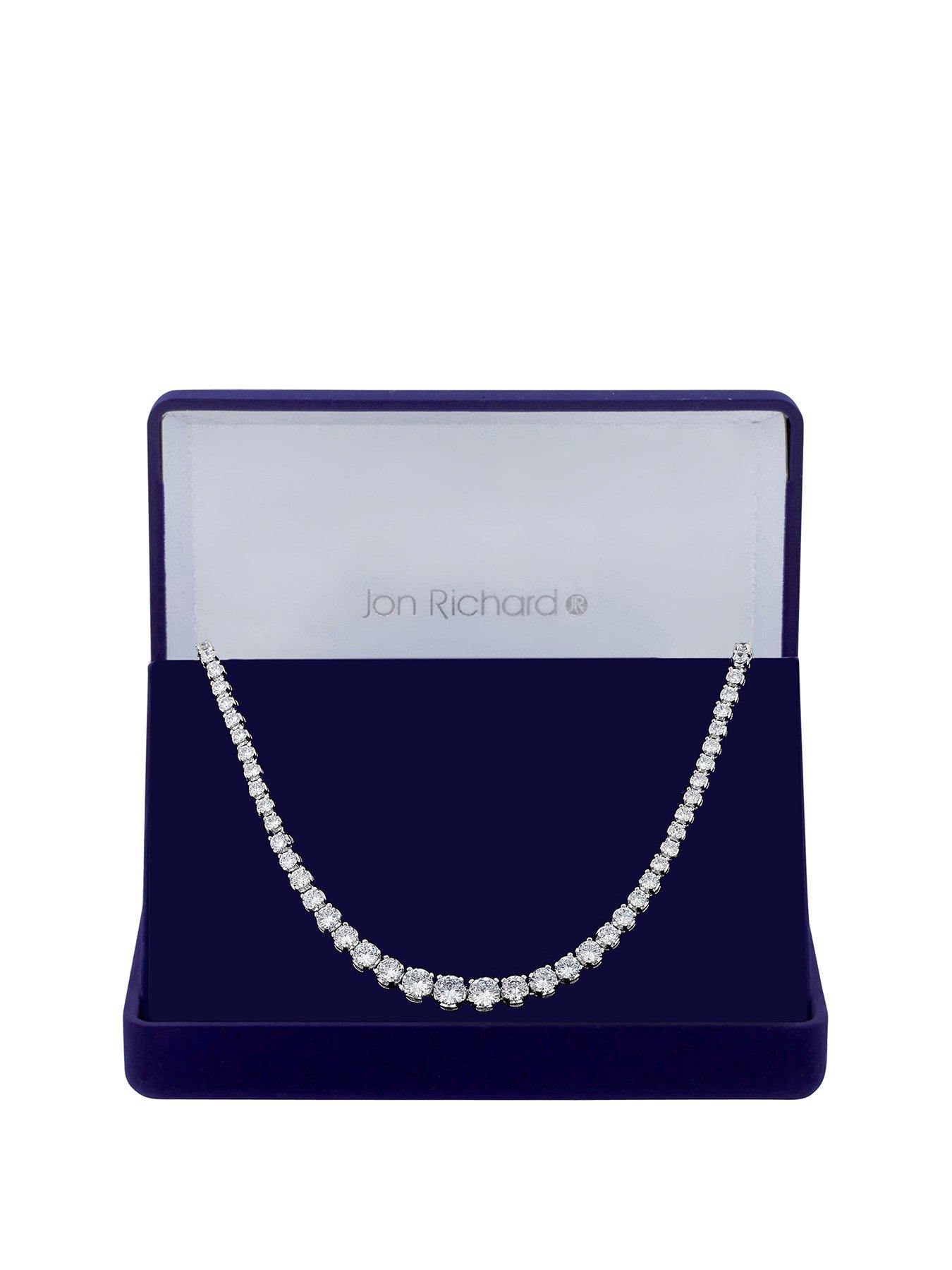 jon-richard-cubic-zirconia-graduated-crystal-tennis-necklacefront