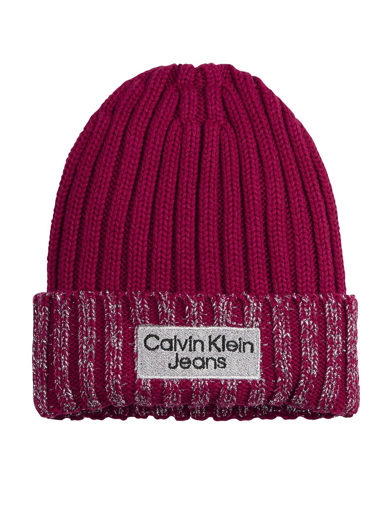 Calvin Klein Jeans beanie hat in pink