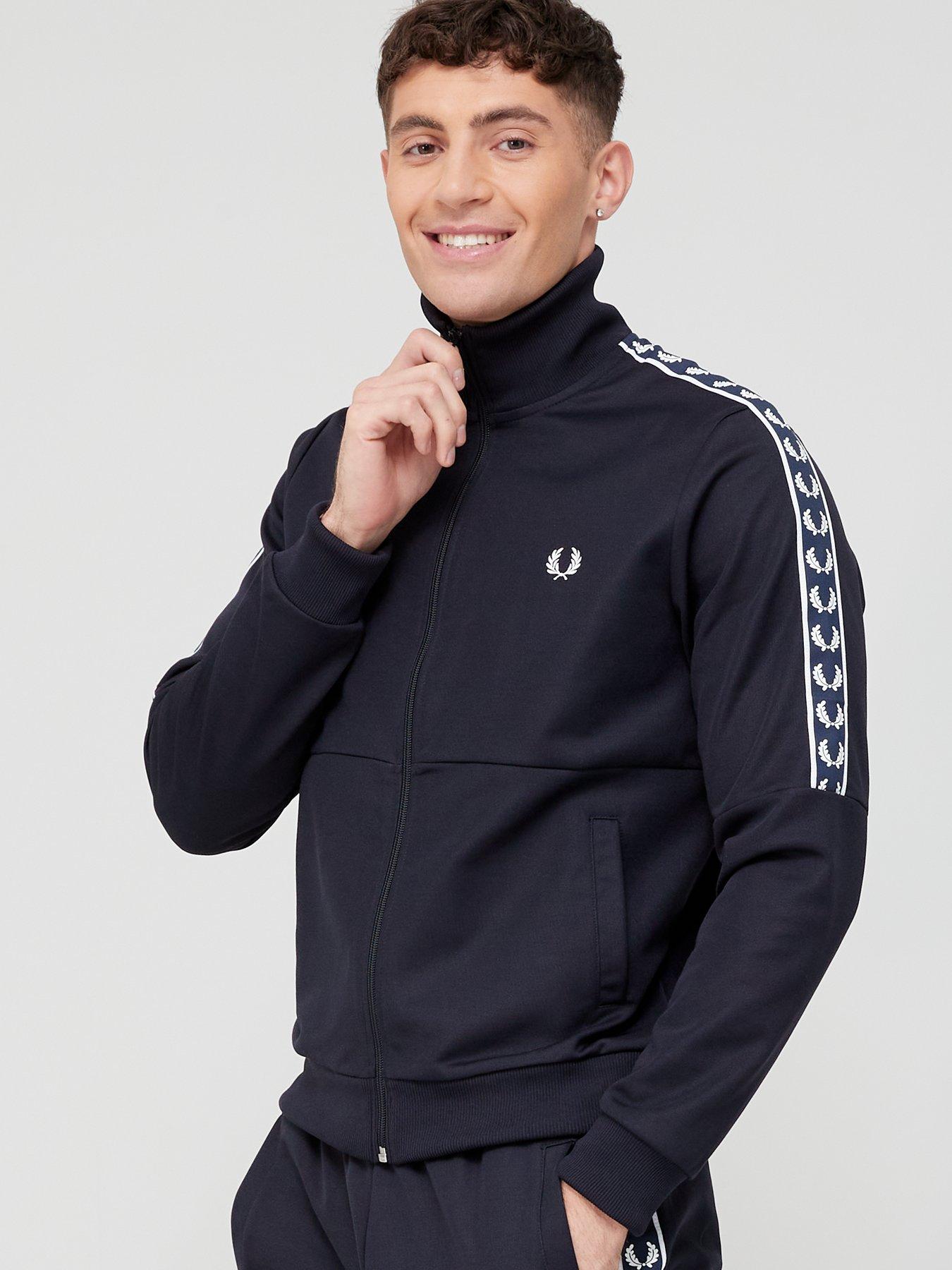 fred perry track jacket navy