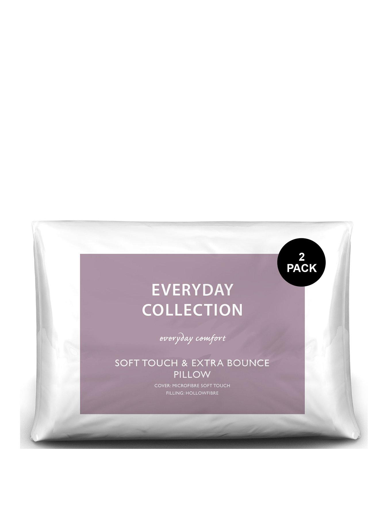 Image 1 of 3 of Everyday Everyday Soft Touch &amp; Extra Bounce 2 Pack Pillows - White