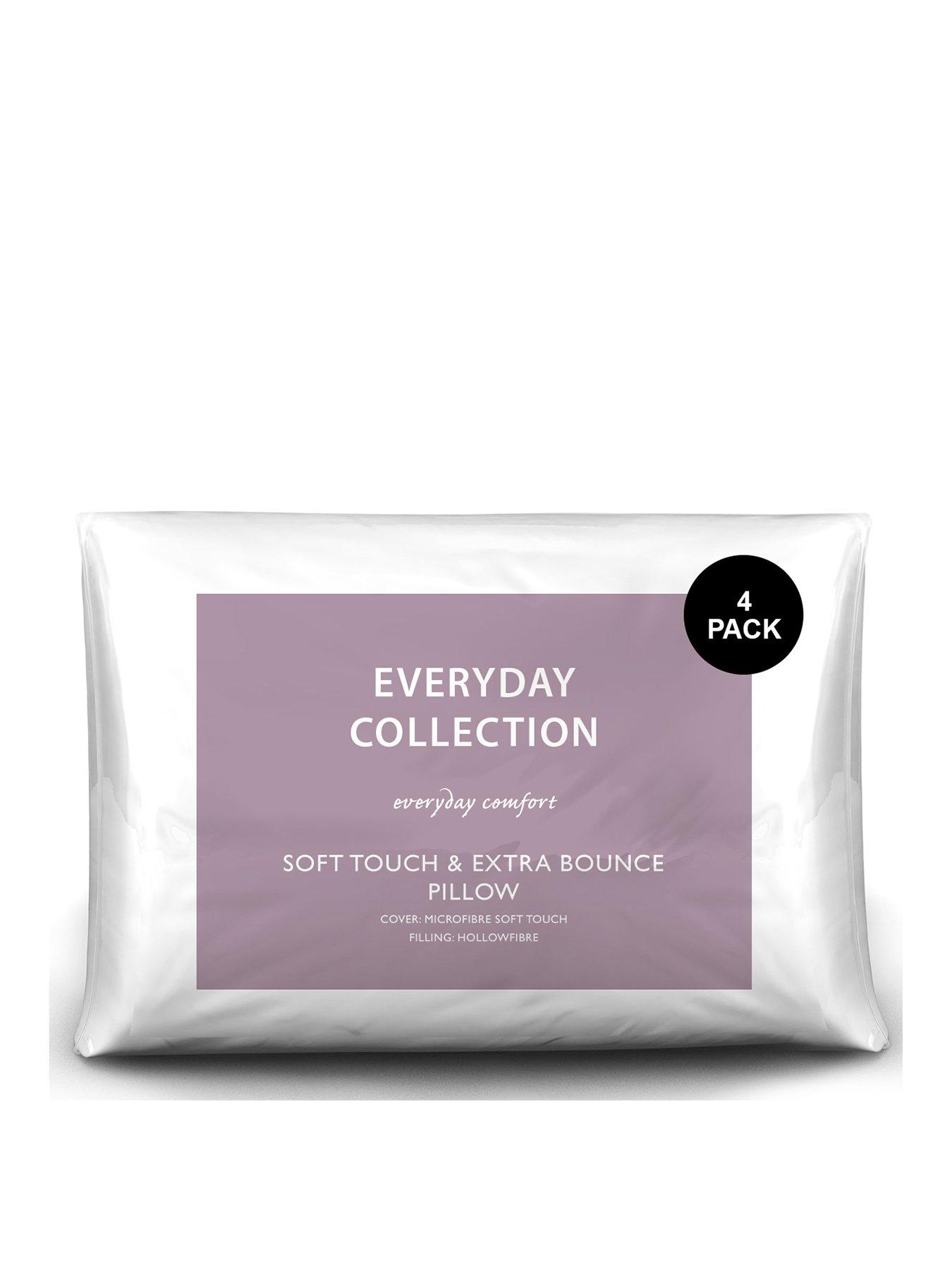 The Very Collection Everyday Soft Touch  &  Extra Bounce 4 Pack Pillows - White
