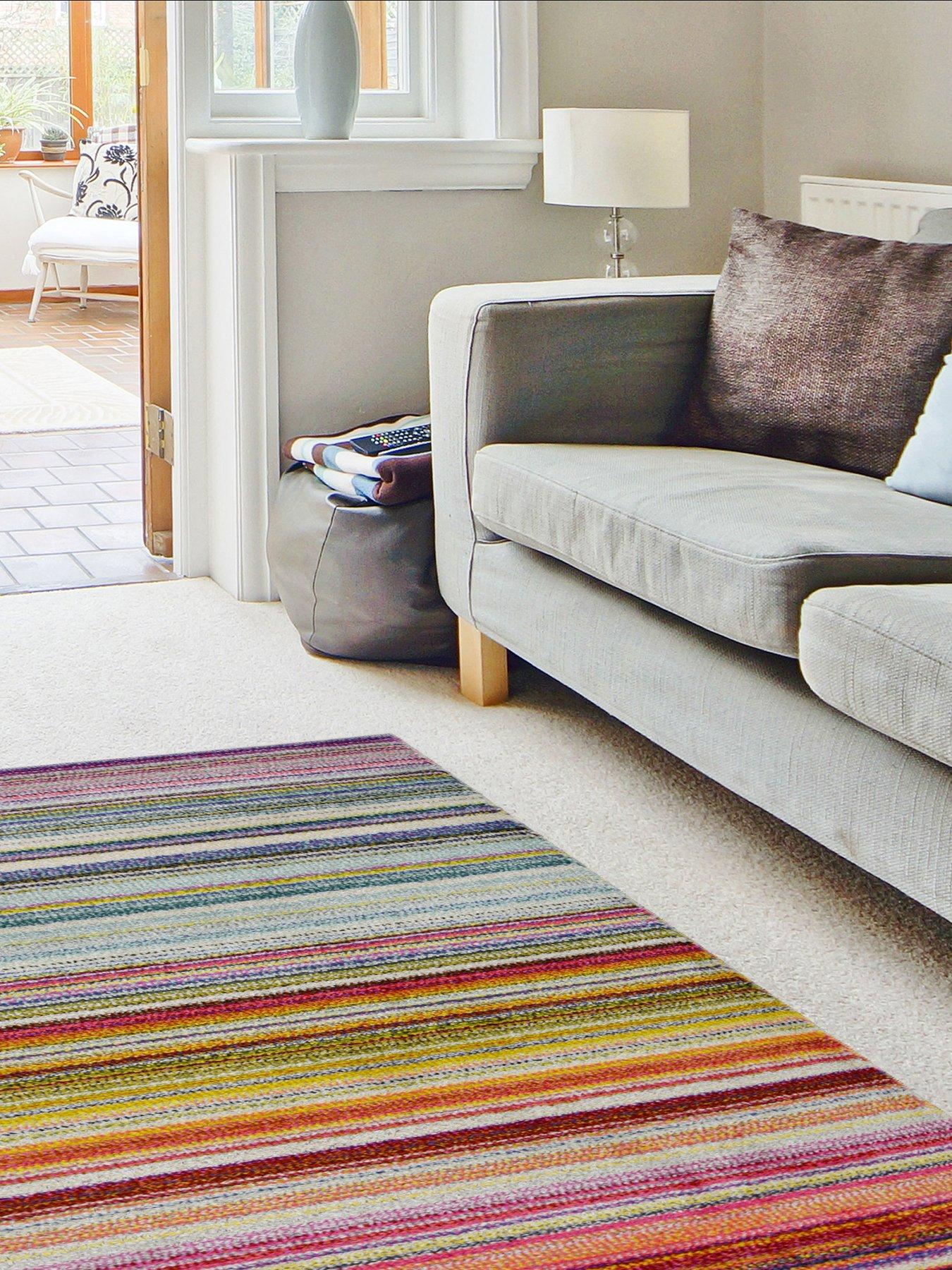 very-home-villa-multicoloured-stripe-rug-multi