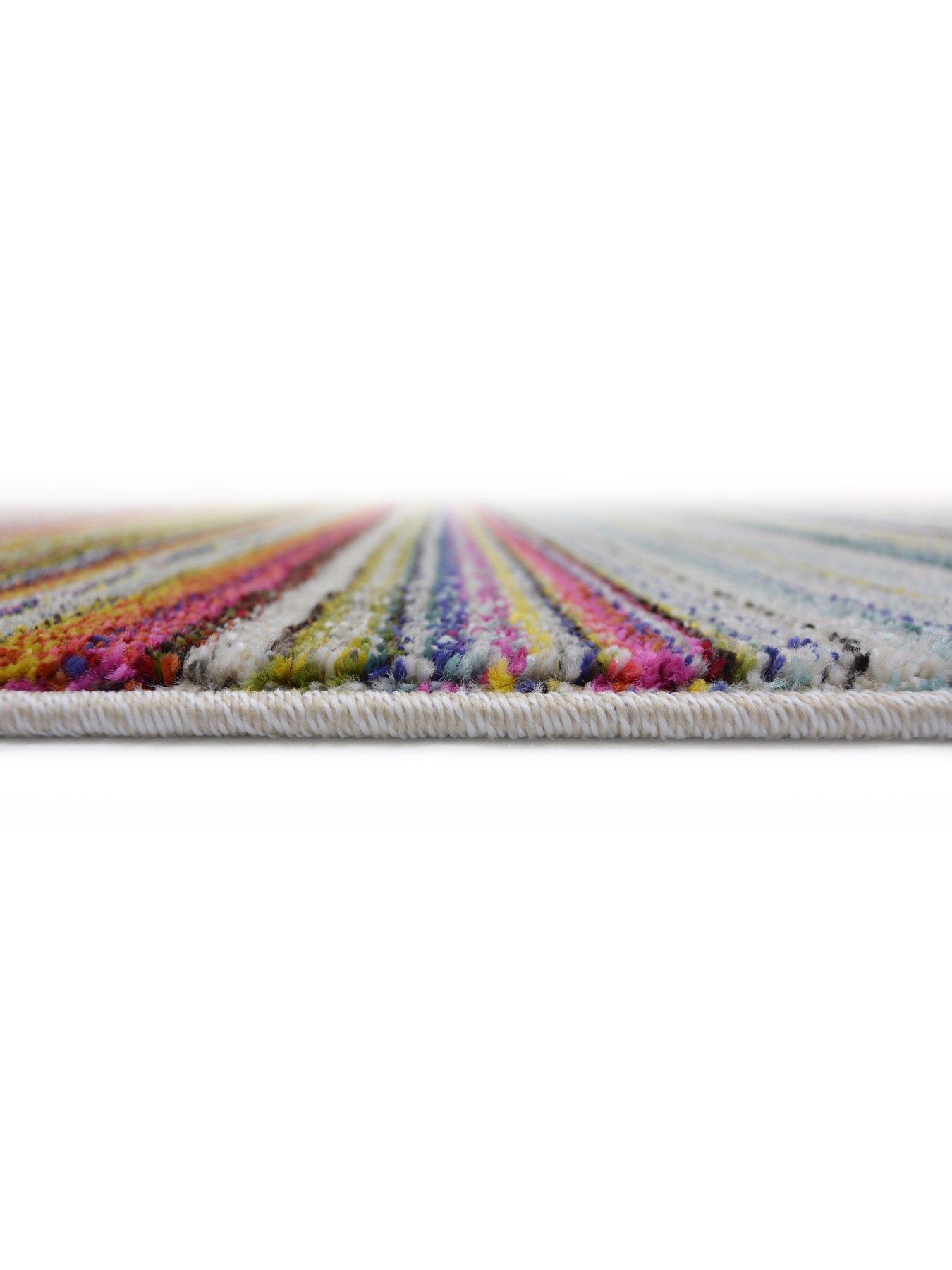 Image 4 of 4 of The Very Collection Villa Multicoloured Stripe Rug - Multi