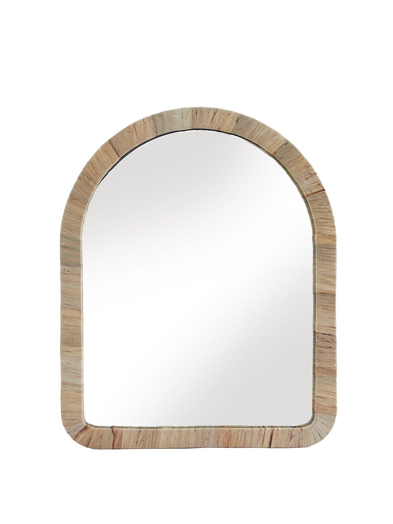 Image 1 of 5 of The Very Collection Water Hyacinth Arch Wall Mirror 53x43cm
