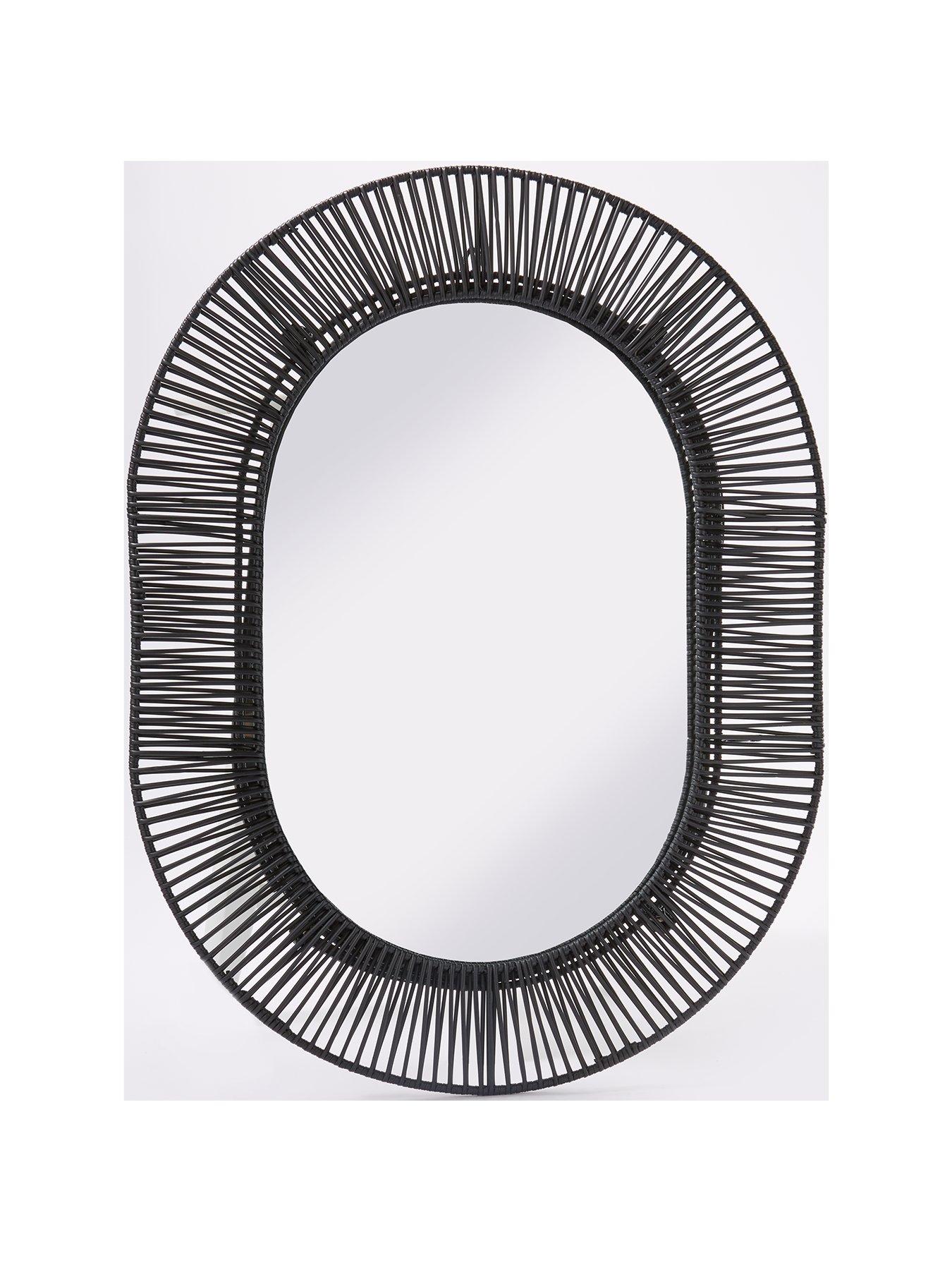 very-home-black-poly-rattan-mirror