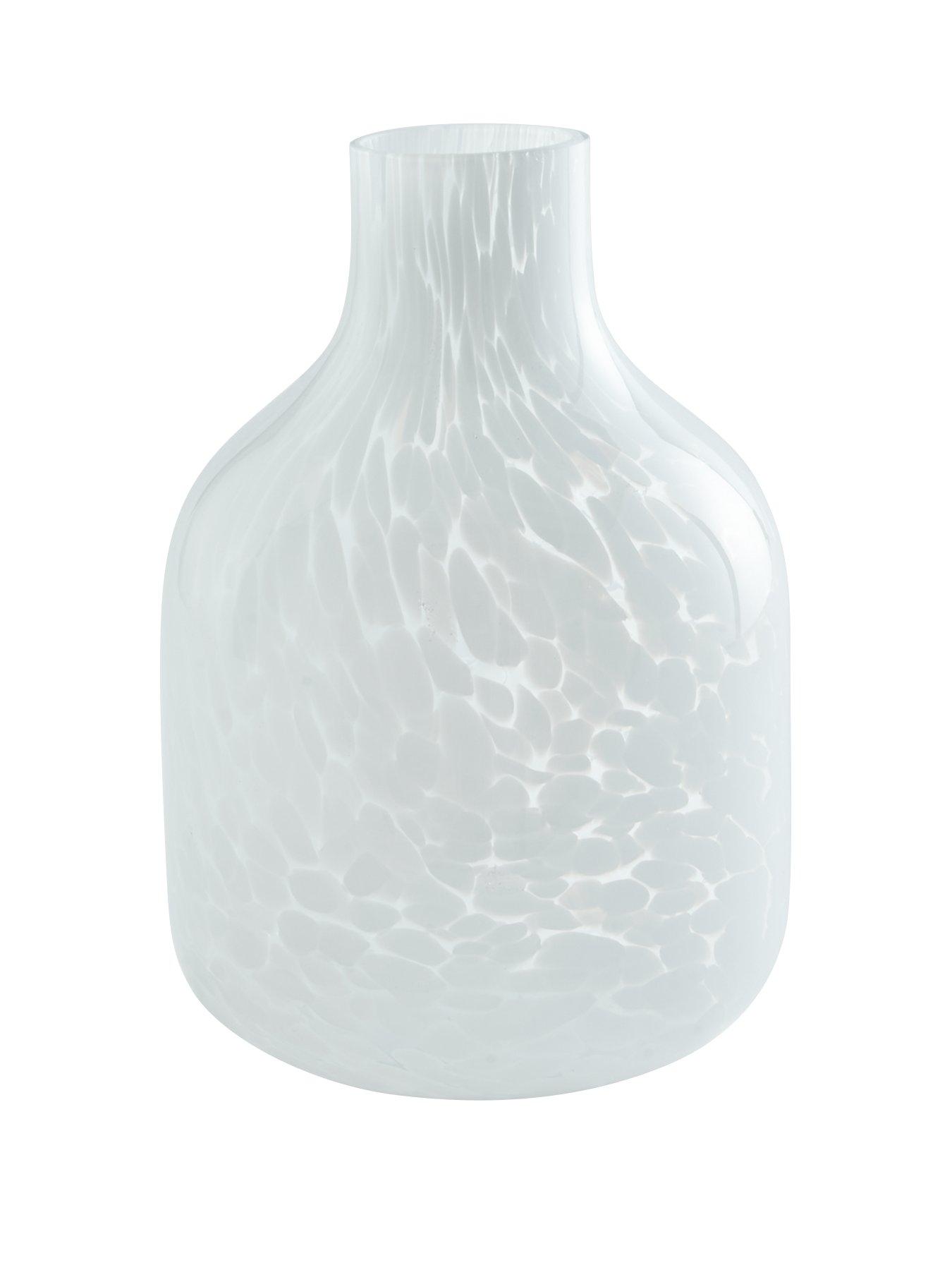 undefined White Confetti Glass Vase