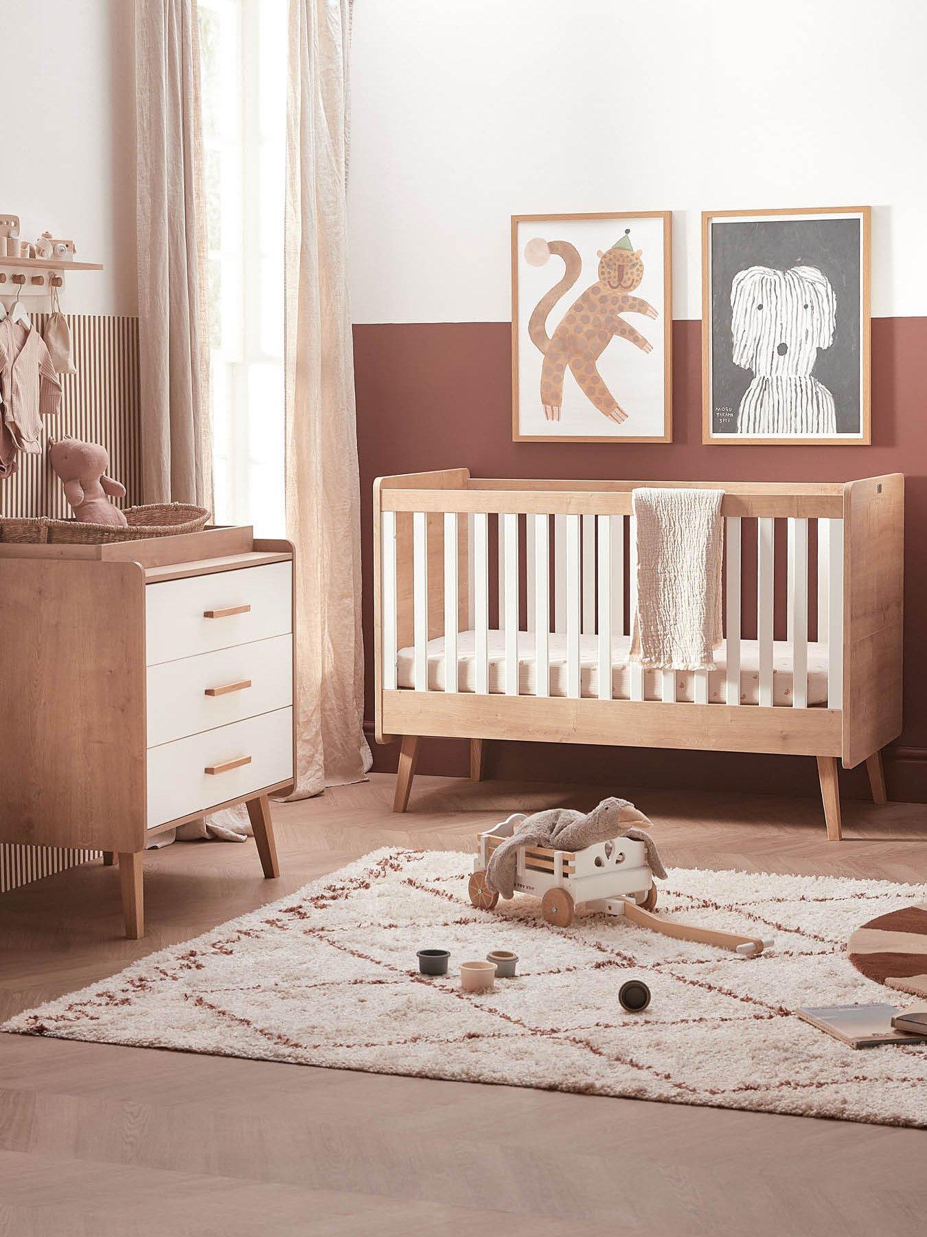 Natural wood cheap cot bed