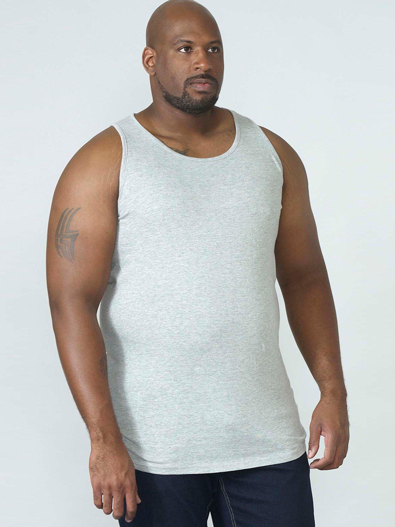D555 D555 Fabio Muscle Vest - Grey Melange