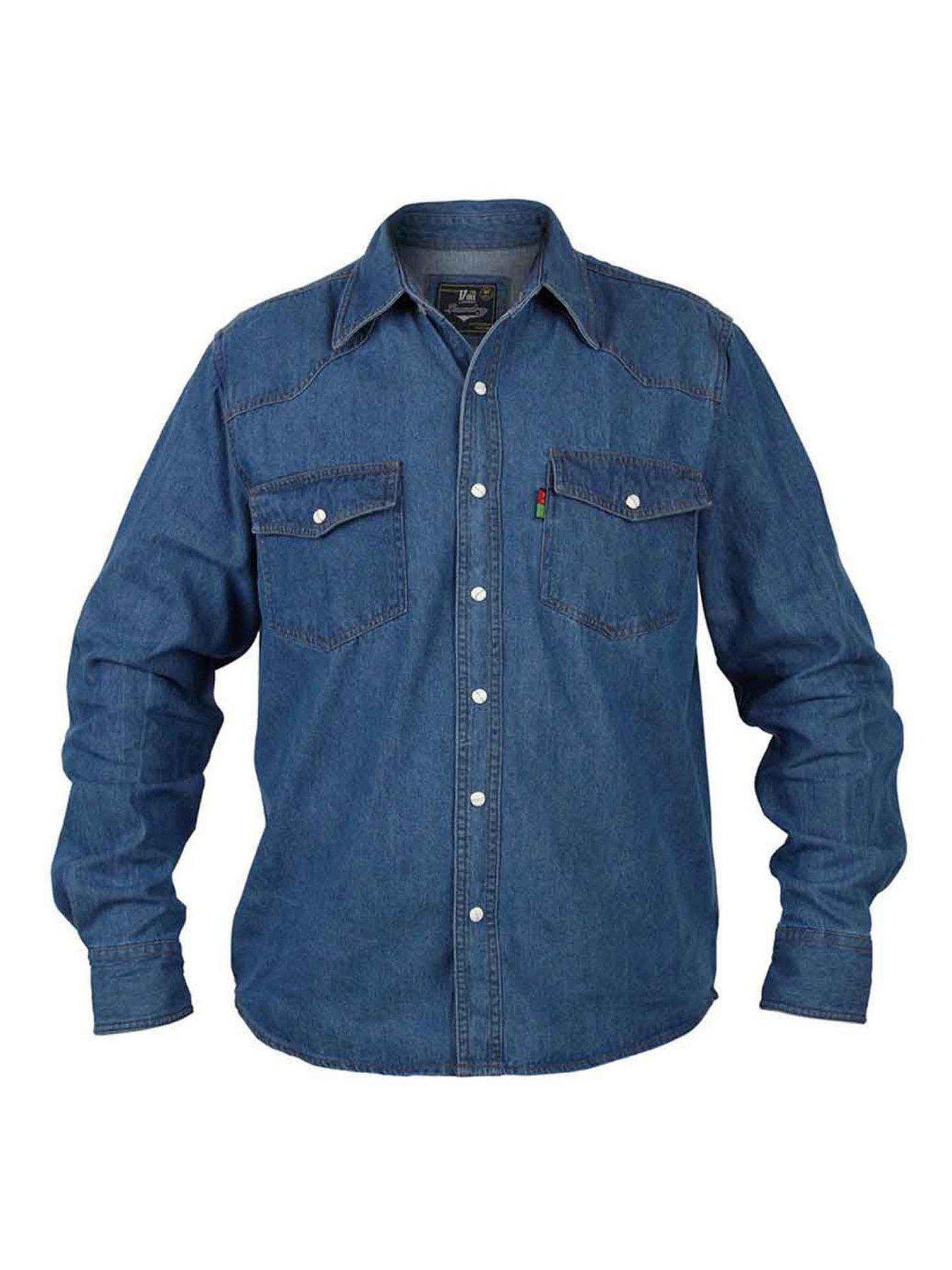 d555-duke-london-western-style-denim-shirtback